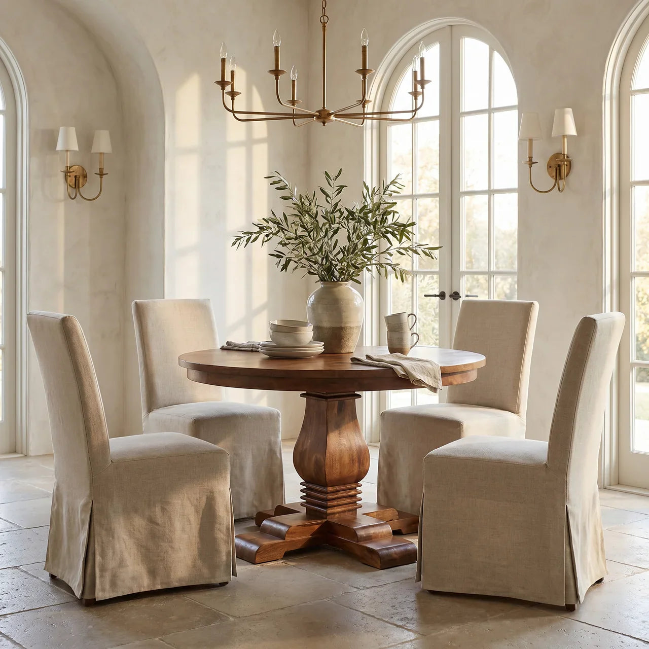 Round Pedestal Dining Table