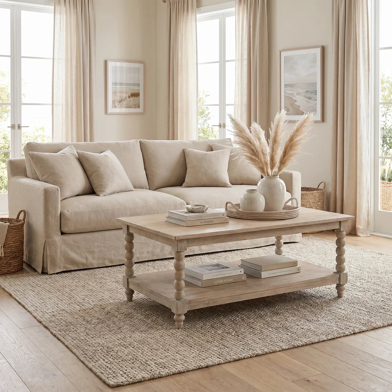 Spindle Washed Coffee Table