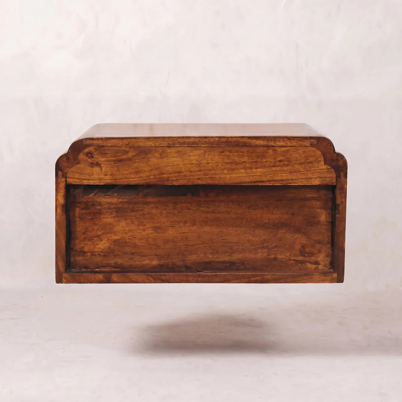 Avora Floating Chestnut Solid Mango Wood Nightstand