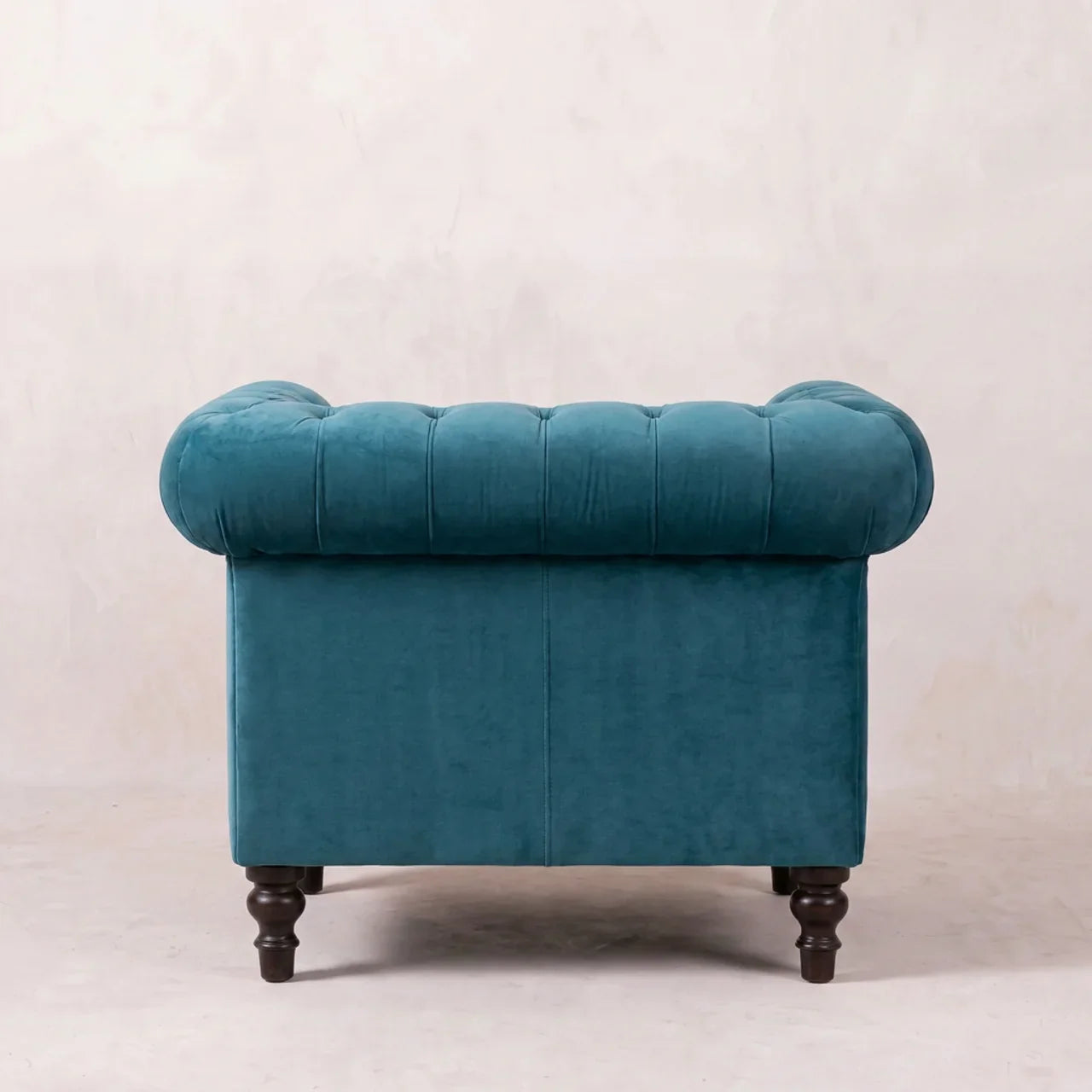 Teal Velvet Chesterfield Armchair