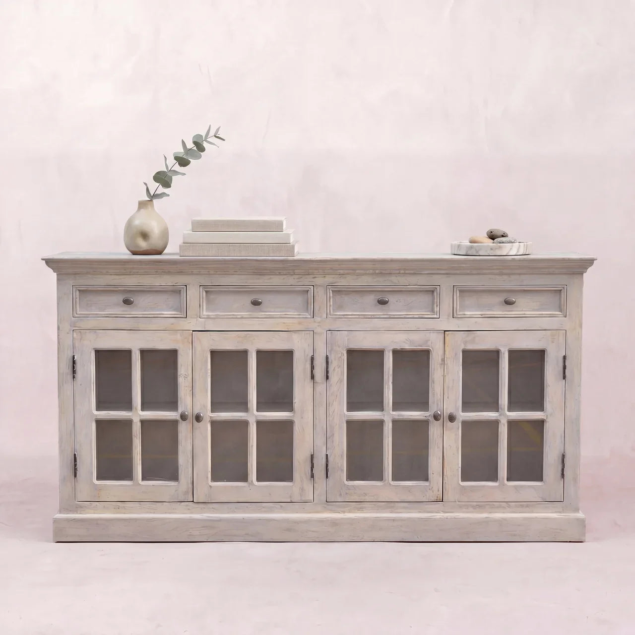 Stone Acid Wash Glazed Sideboard