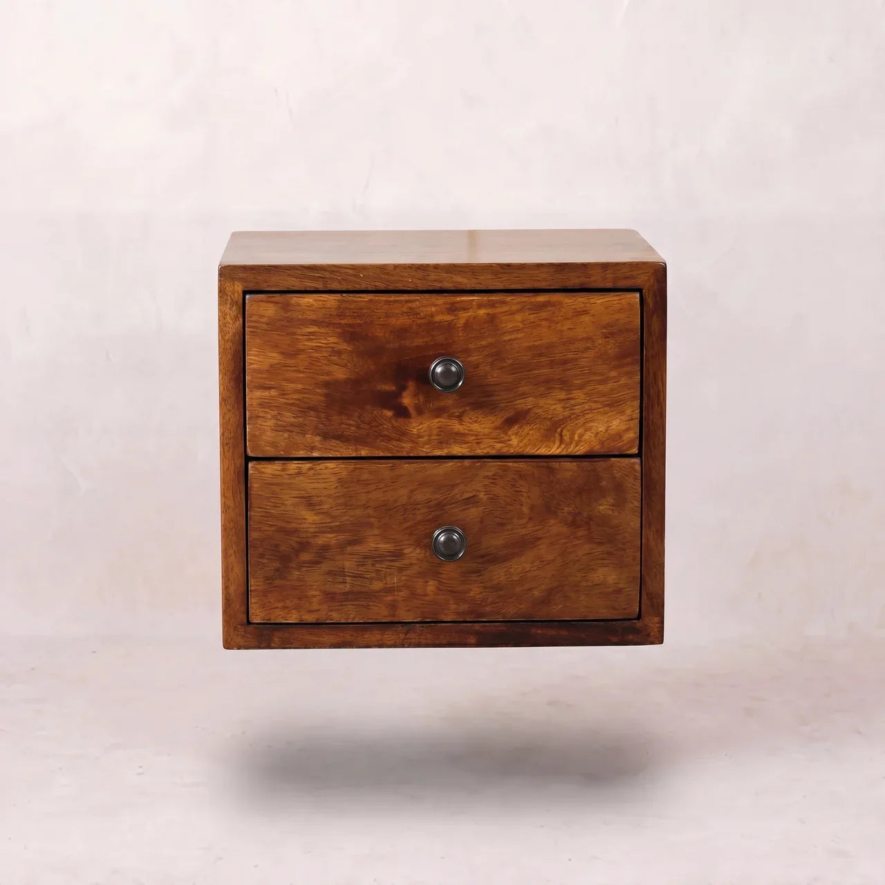 Solis 2-Drawer Chestnut Wall Mounted Nightstand