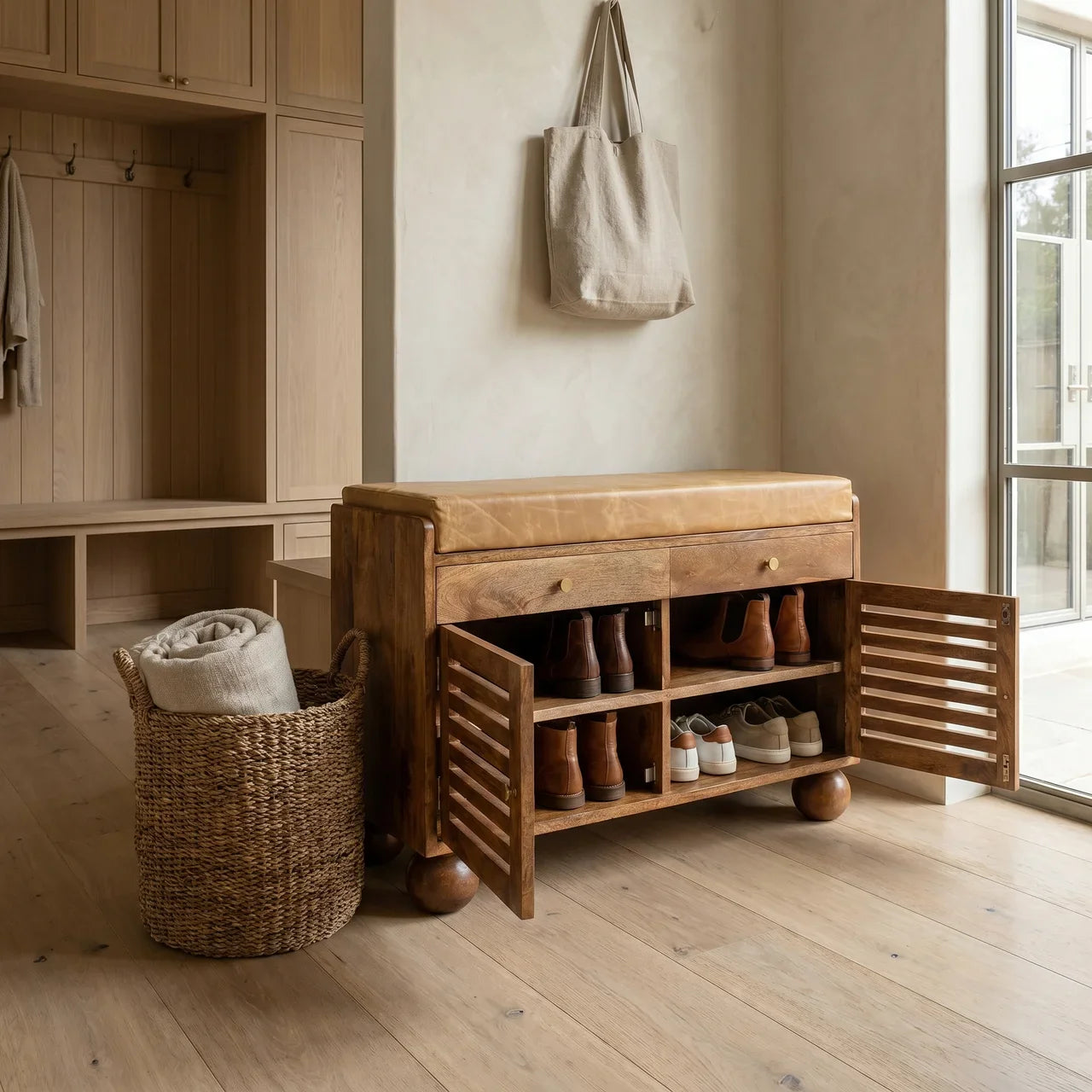 Bola Shoe Storage Bench