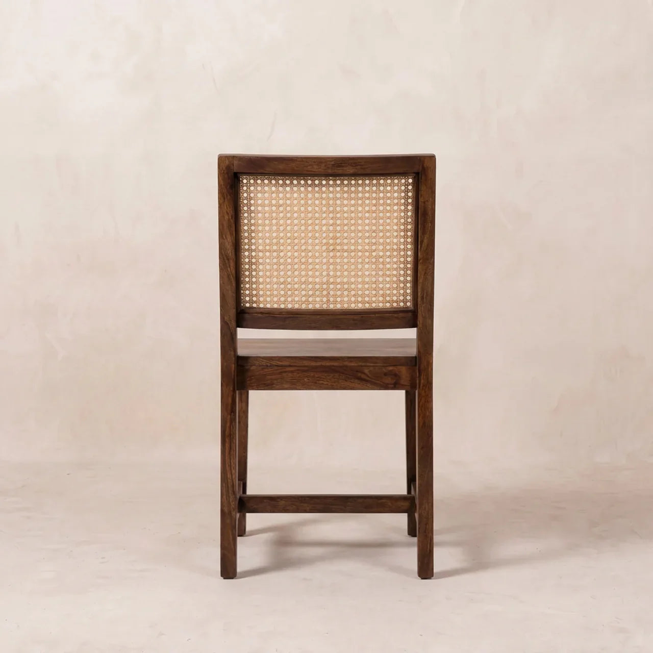 Cream Boucle Rattan Chair
