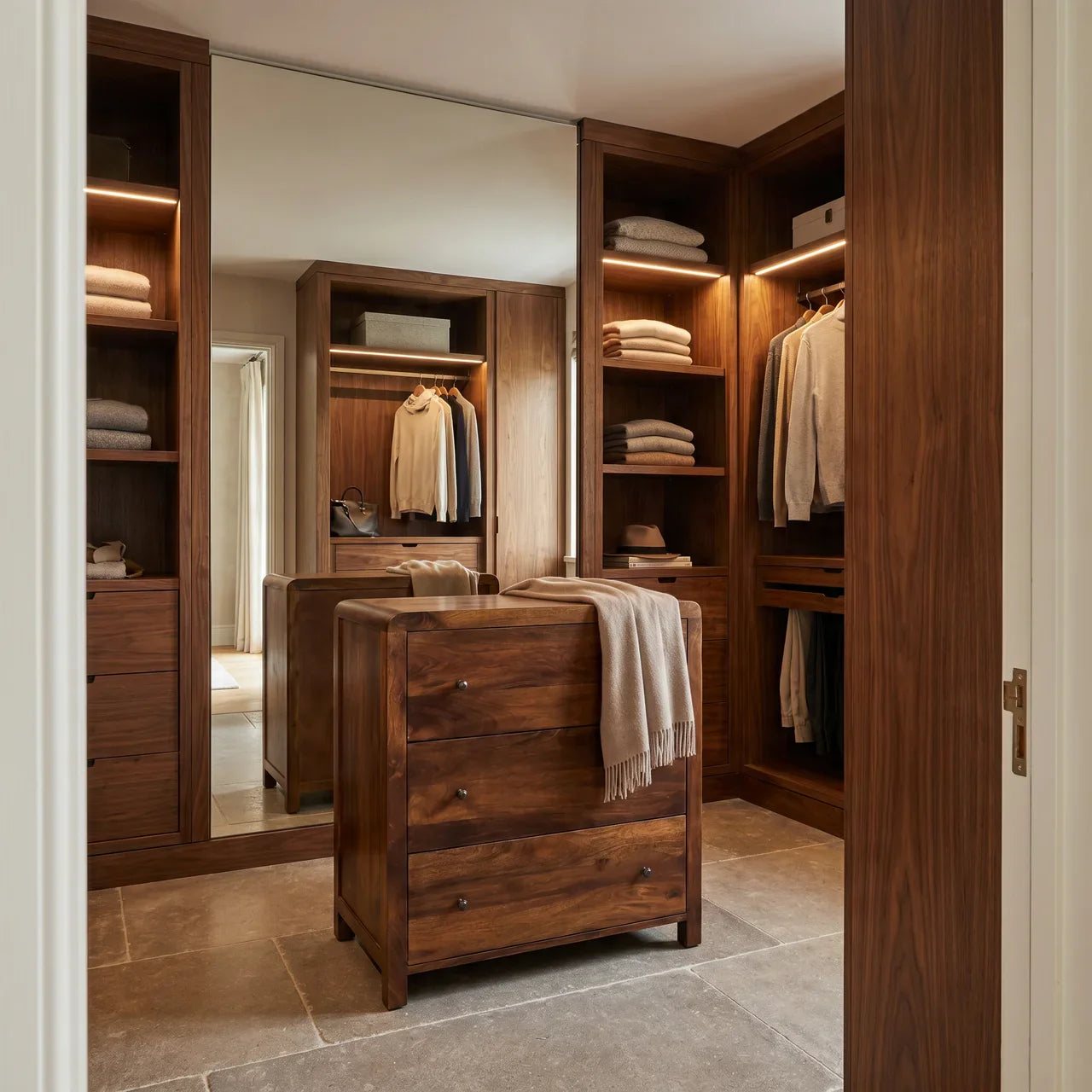 Solid Wood Chestnut Chest