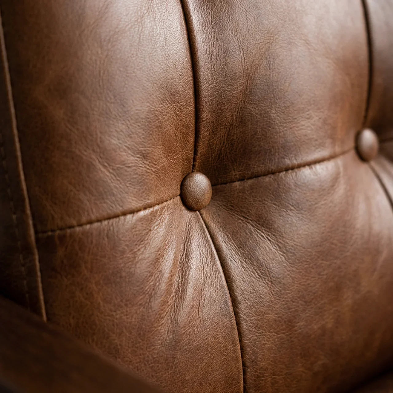 Brown Buffalo Leather Chair