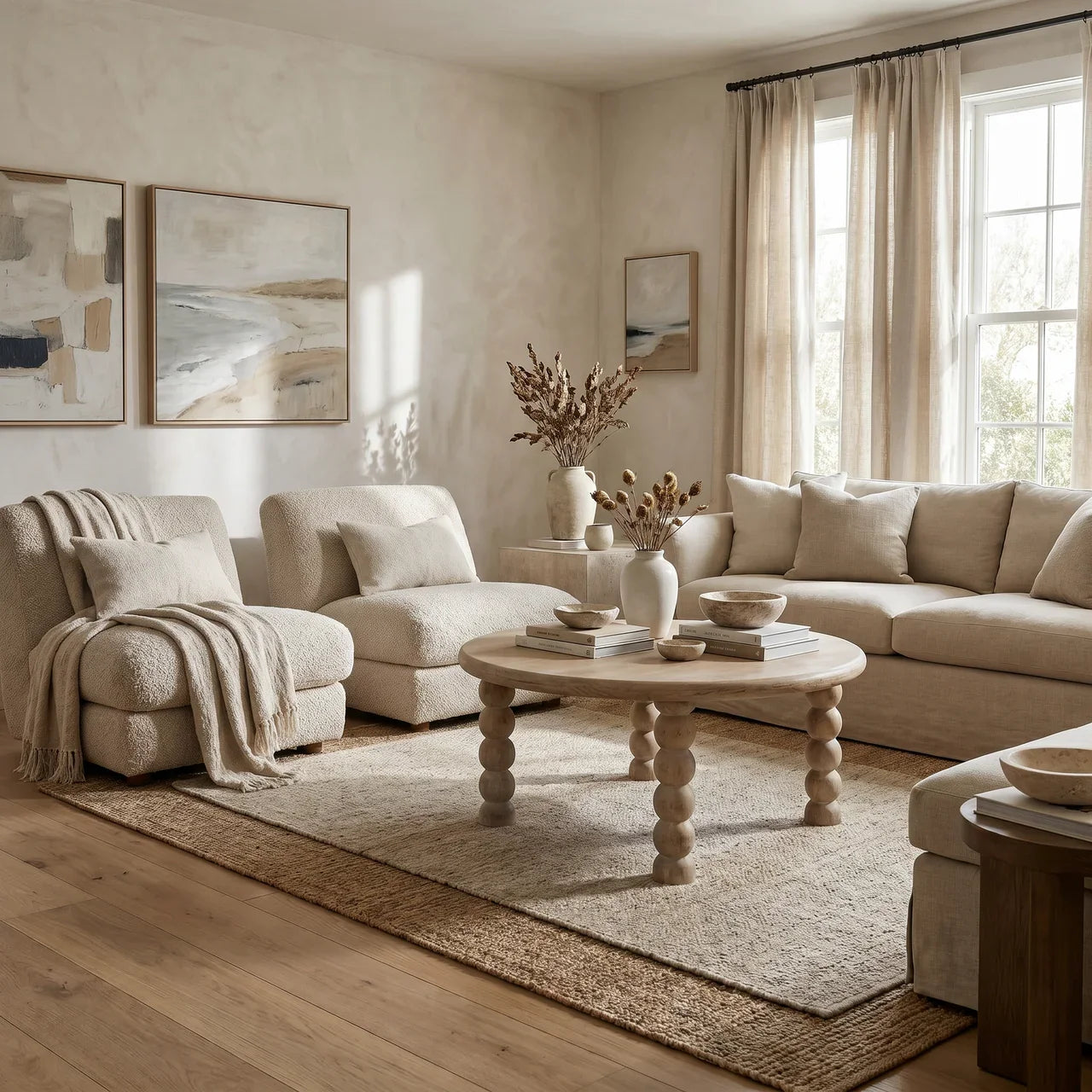 Spindle Salted Oak Coffee Table