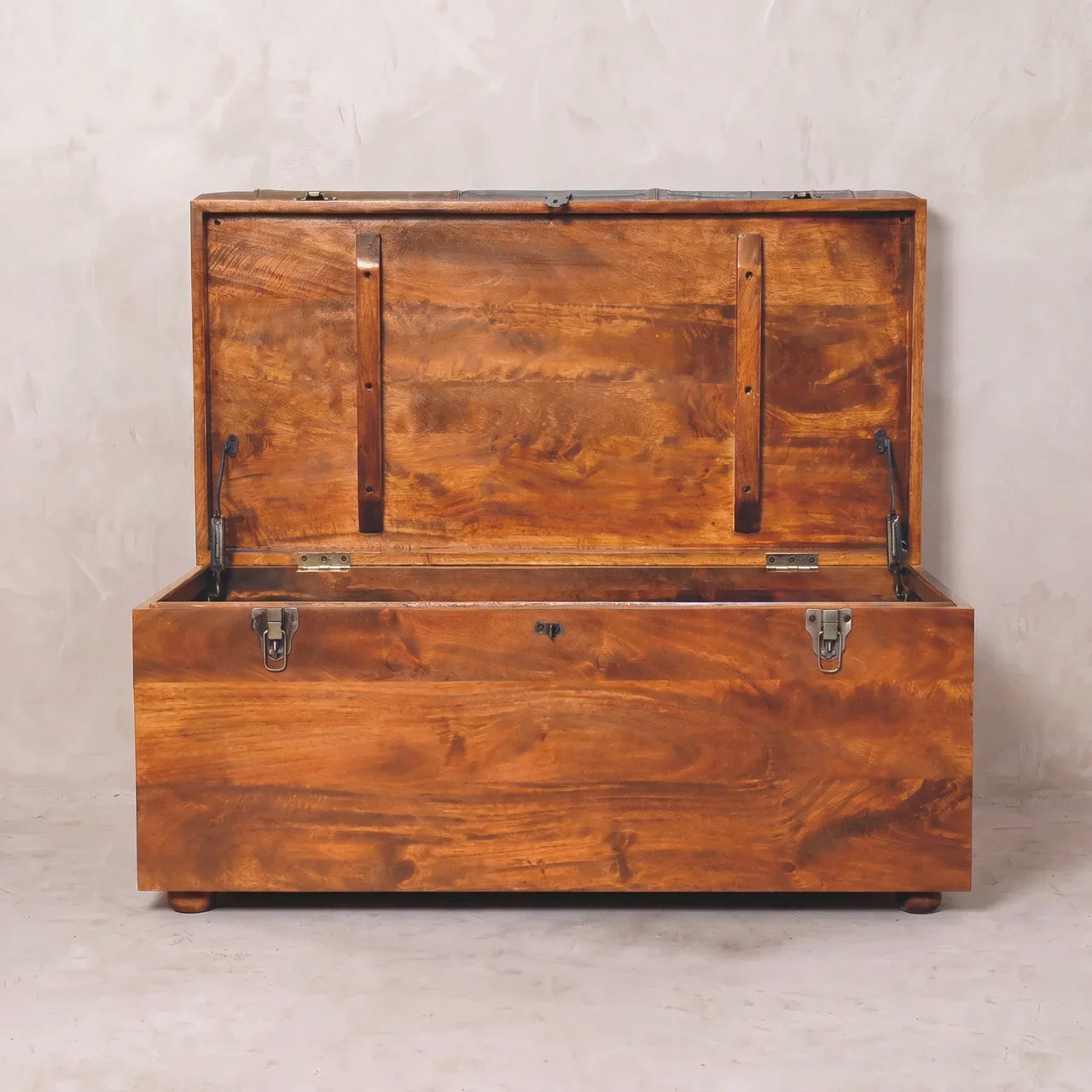 Buffalo Hide Chestnut Storage Trunk