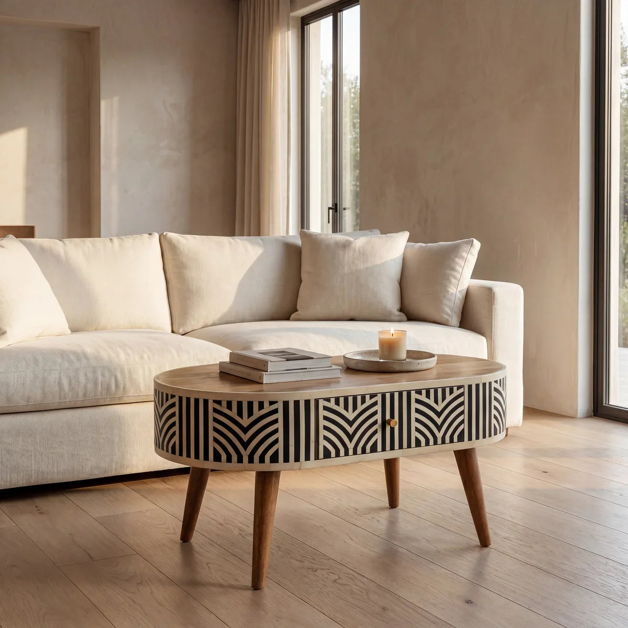 Edessa Bone Inlay Coffee Table