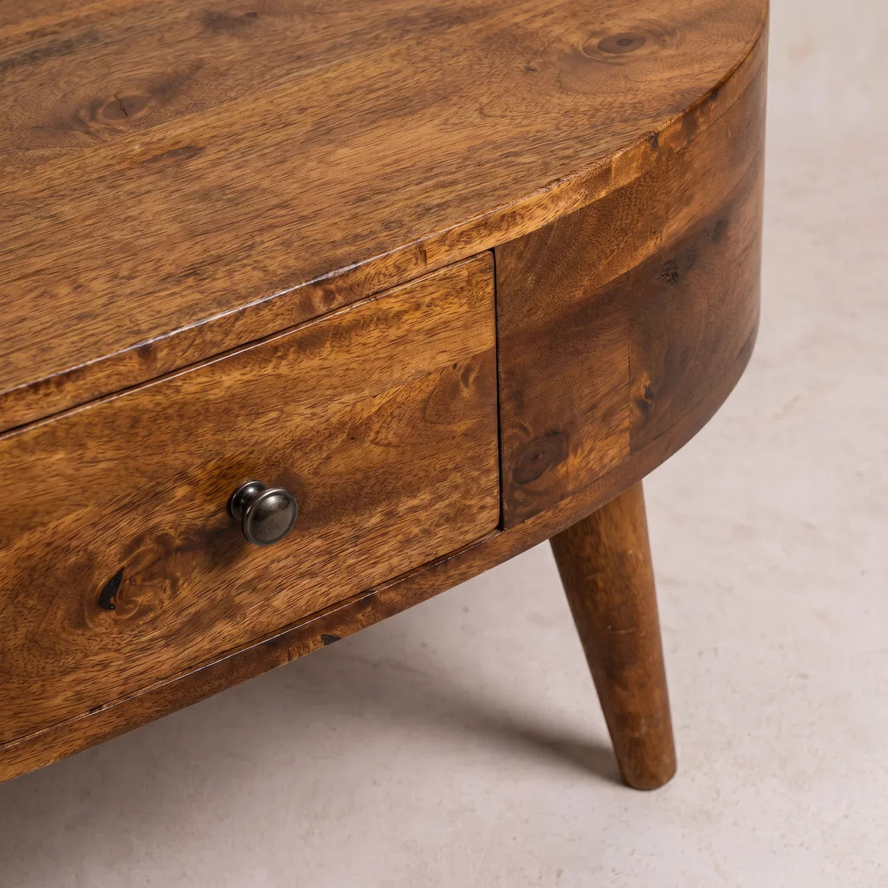 Mini Chestnut Rounded Coffee Table