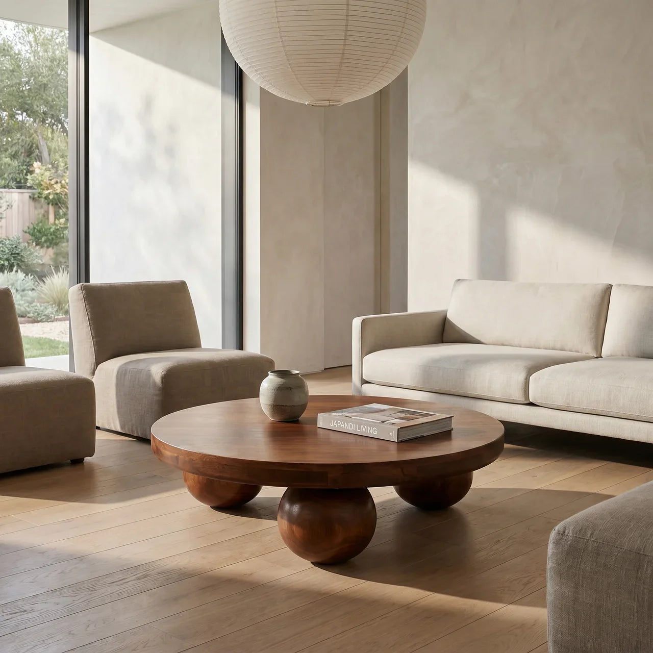 The Harlow Round Solid Wood Coffee Table