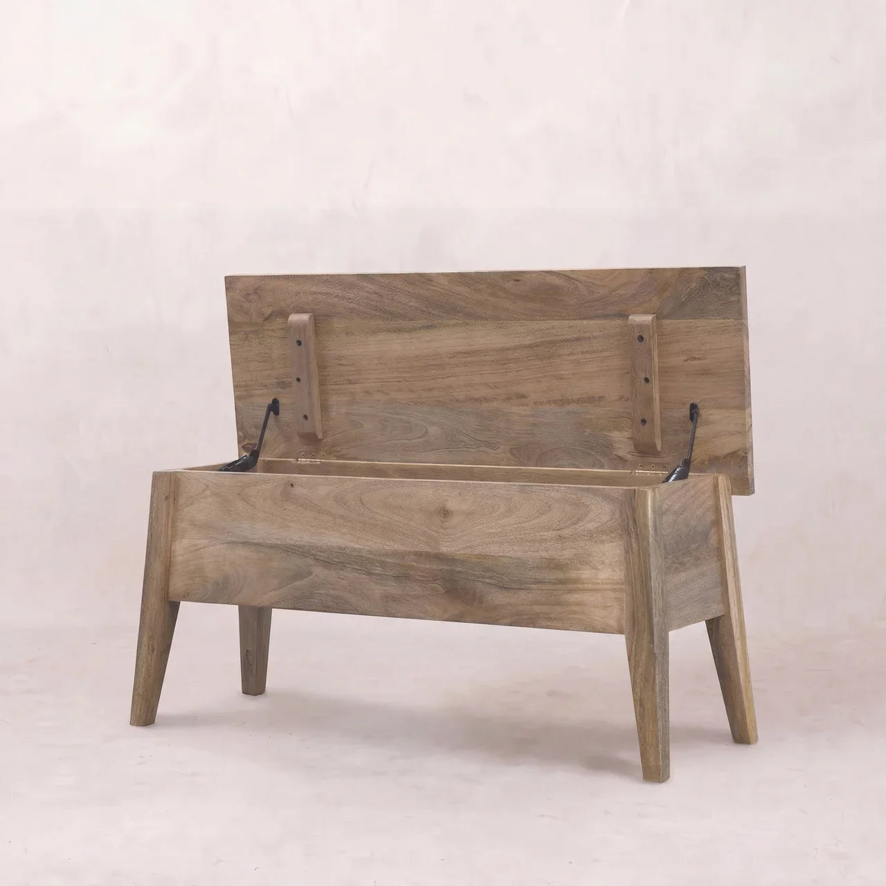 Solid Wood Lid Up Storage Bench