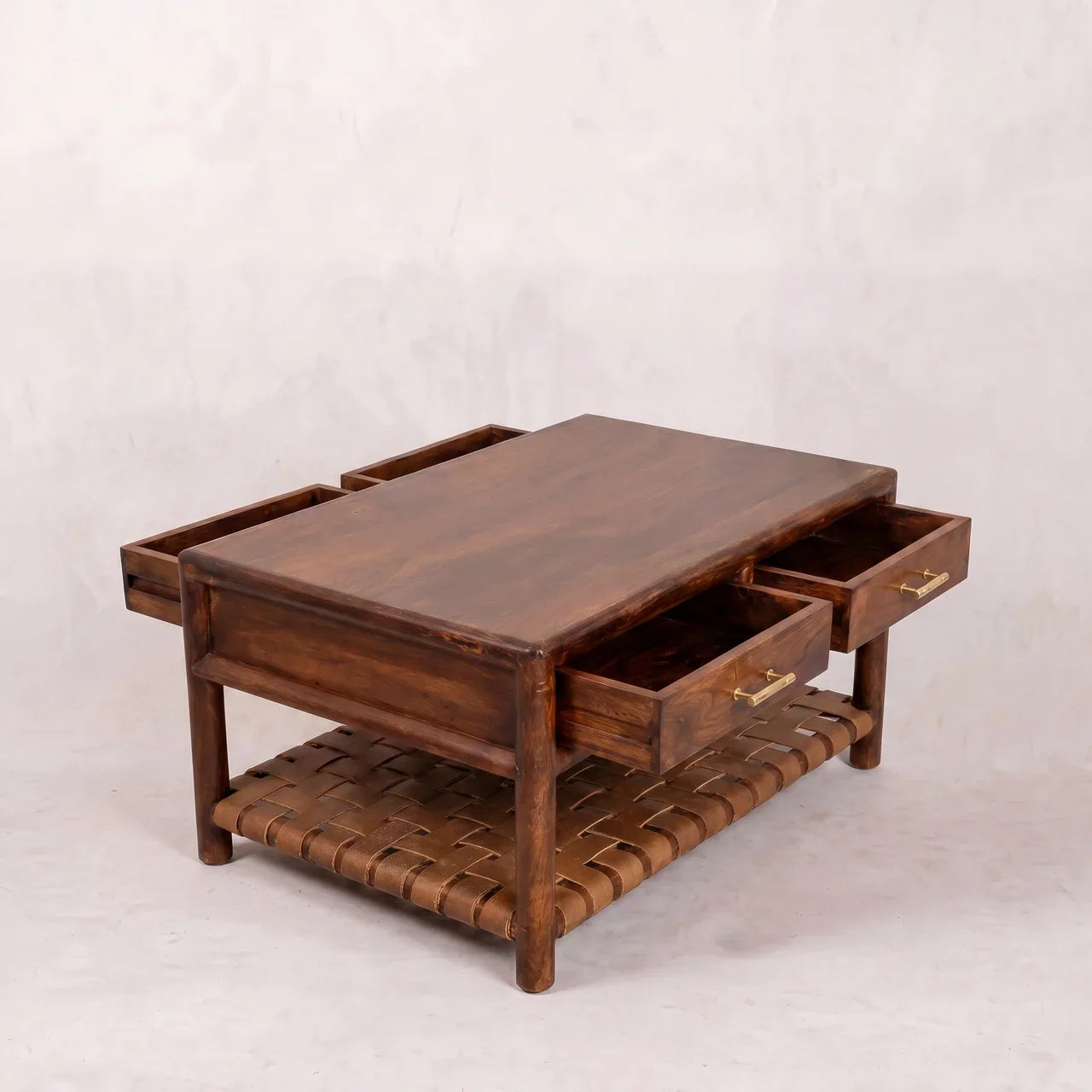 Regency Woven Coffee Table with 4 drawers