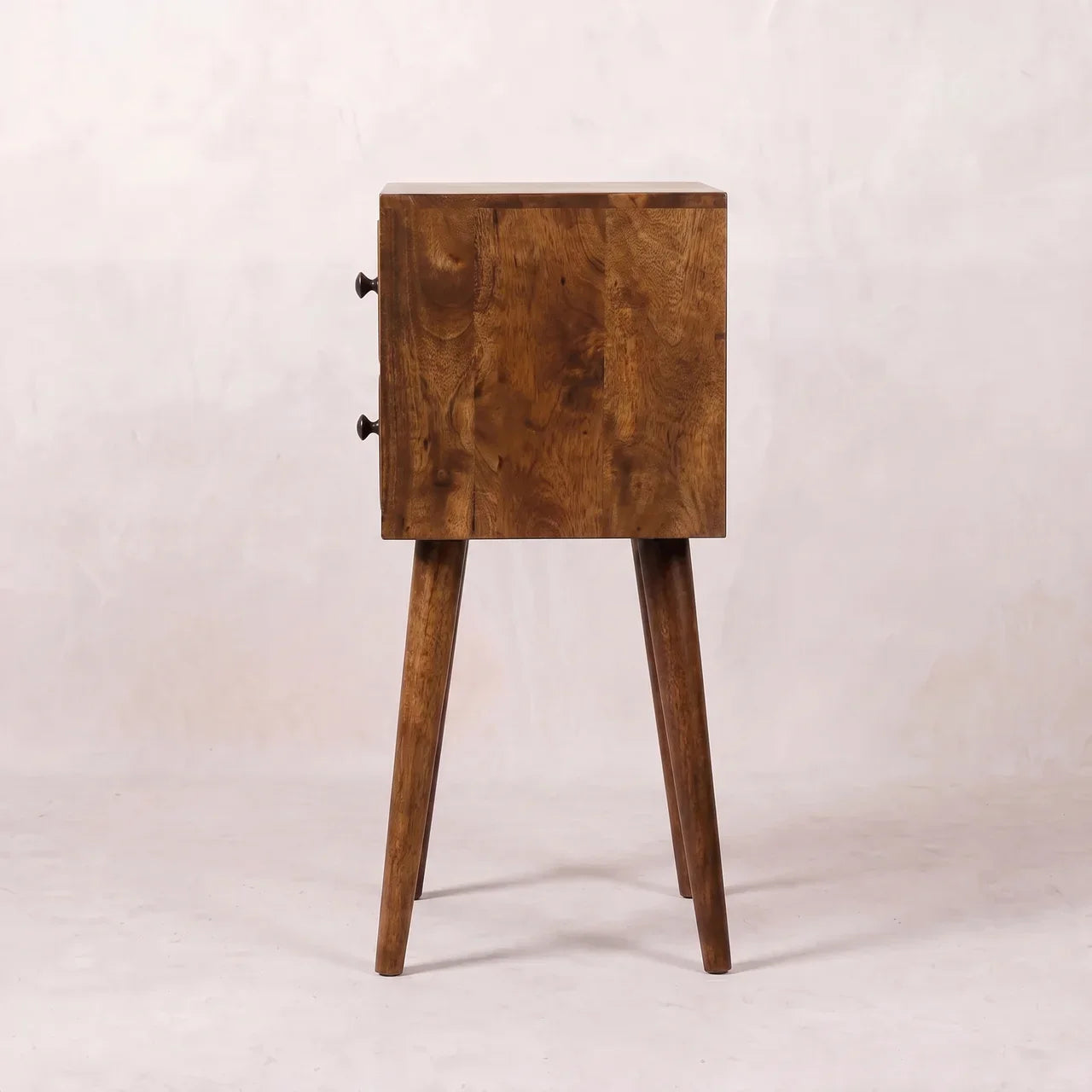 Mini 2 Drawer Chestnut nightstand
