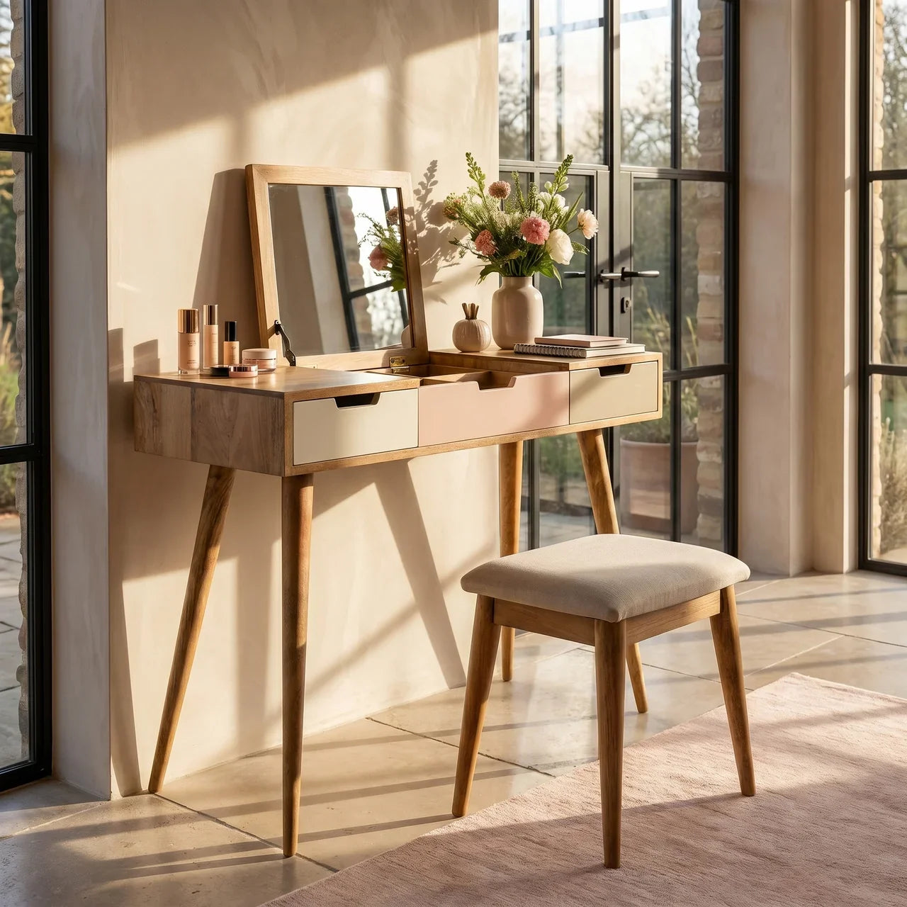 Pink Gradient Dressing Table