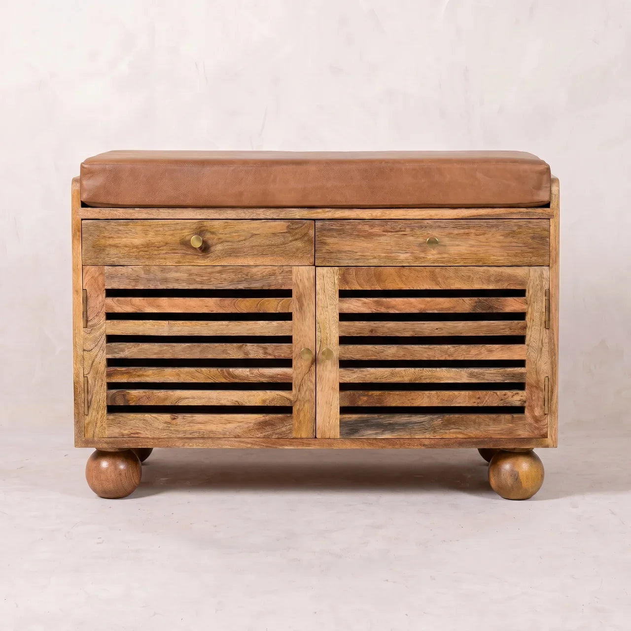Oakridge Leather Shoe Cabinet