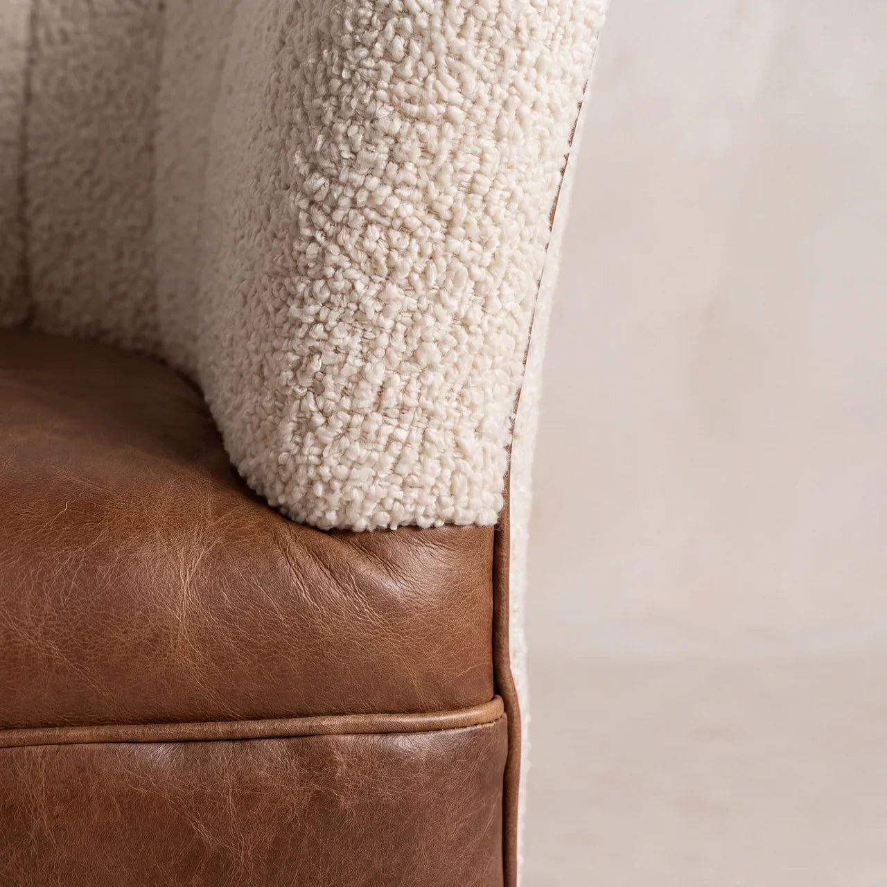 Boucle Cream Buffalo Armchair
