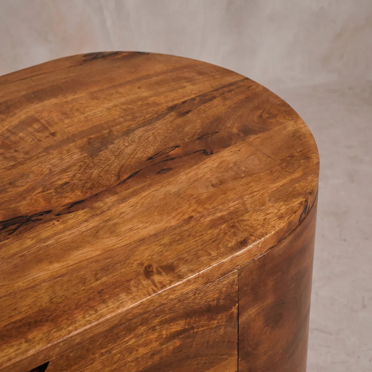 Chestnut Rounded Lid up Blanket Box