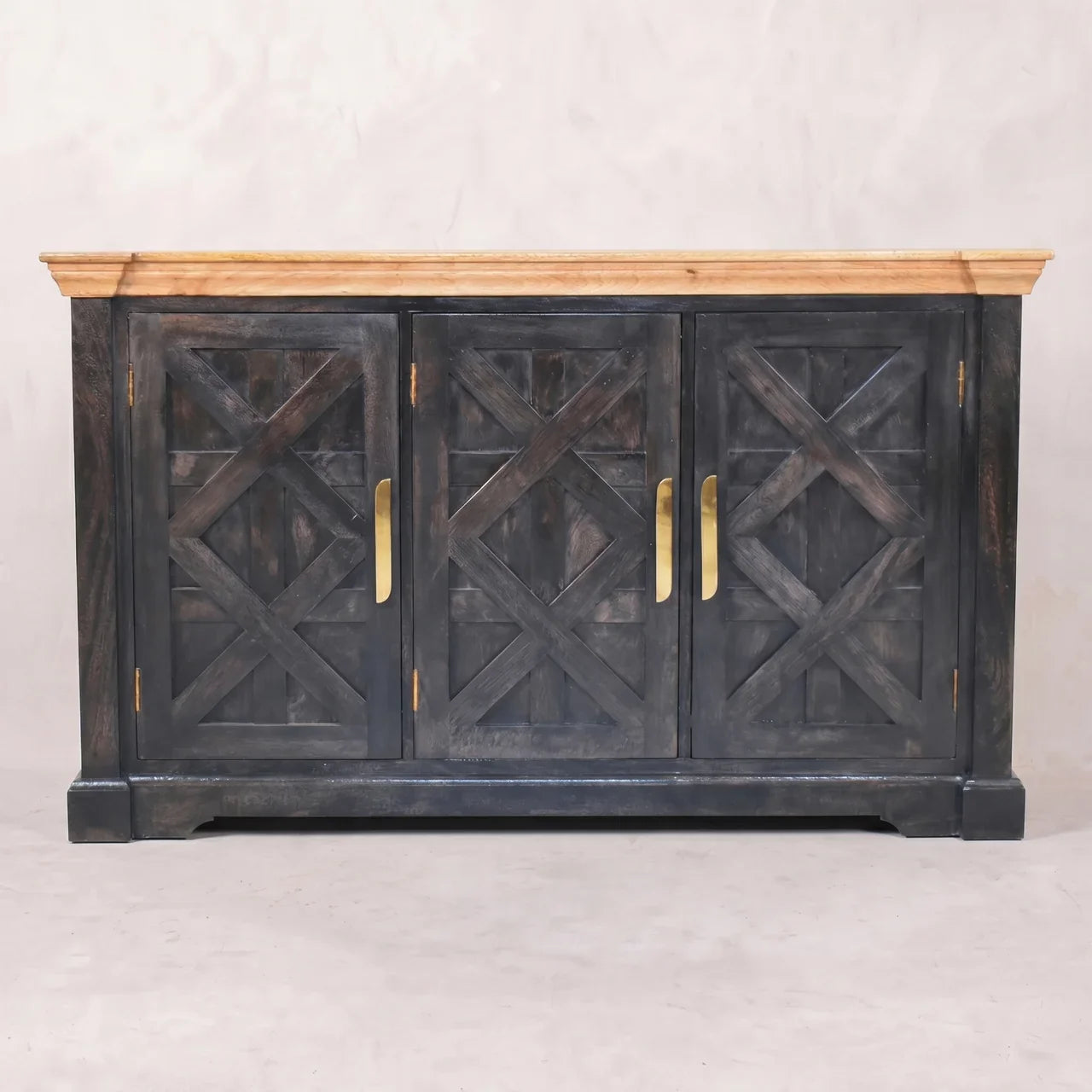 Regal Ash Black Rustic Sideboard
