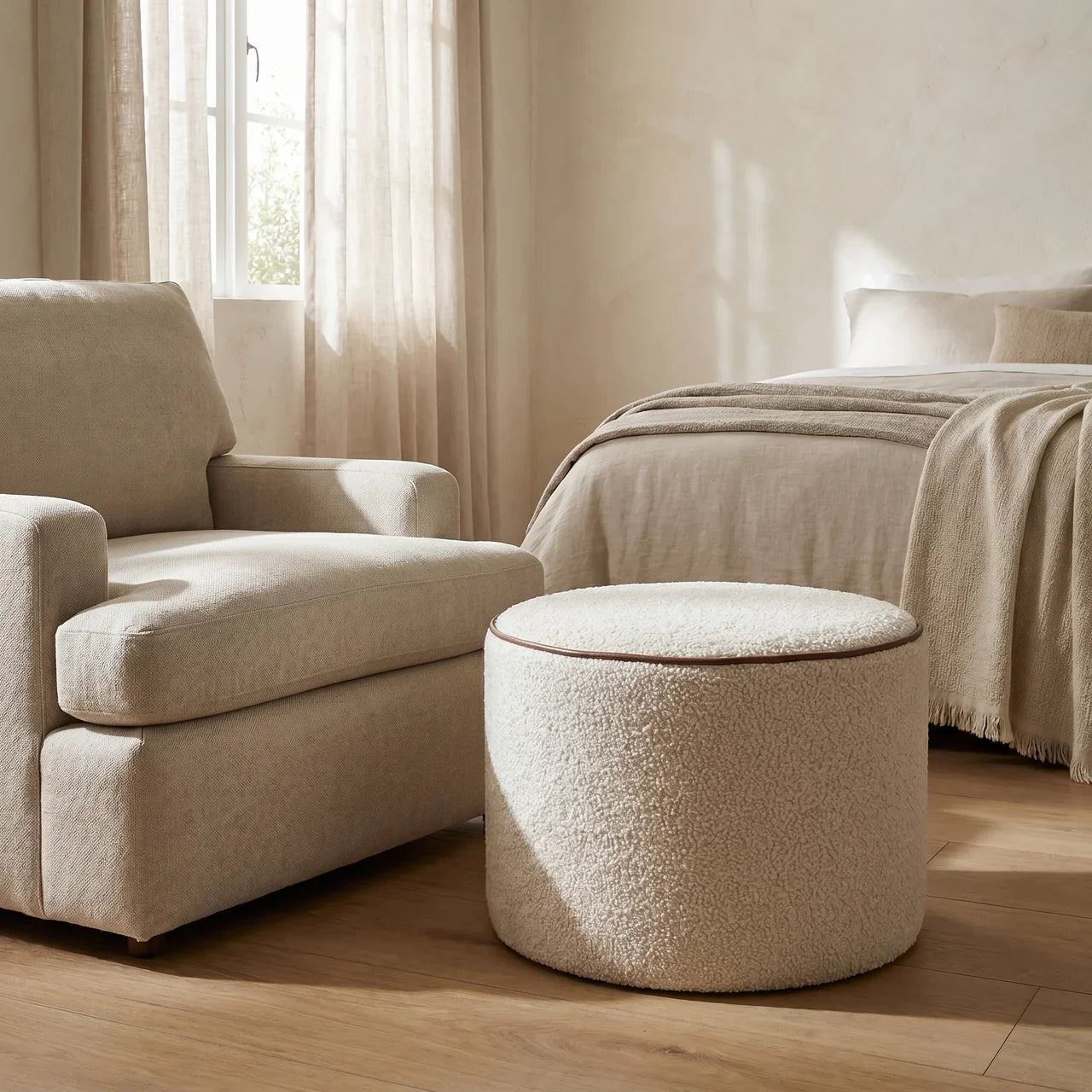 The Cove Large Round Footstool