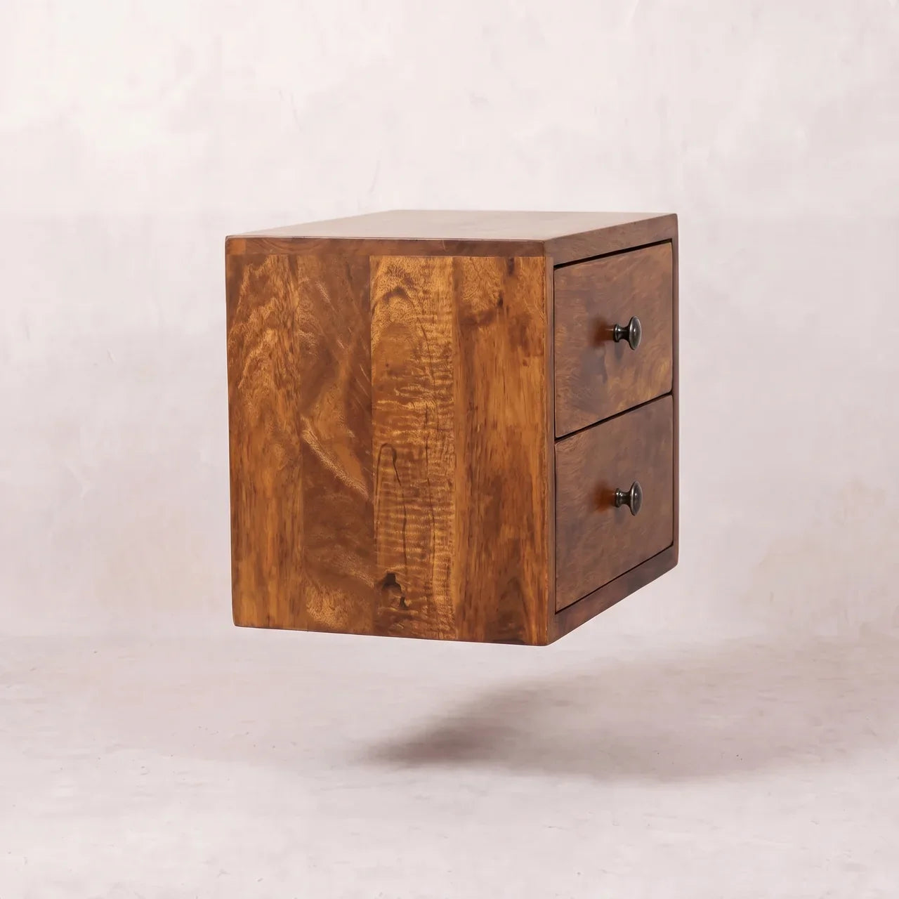 Solis 2-Drawer Chestnut Wall Mounted Nightstand
