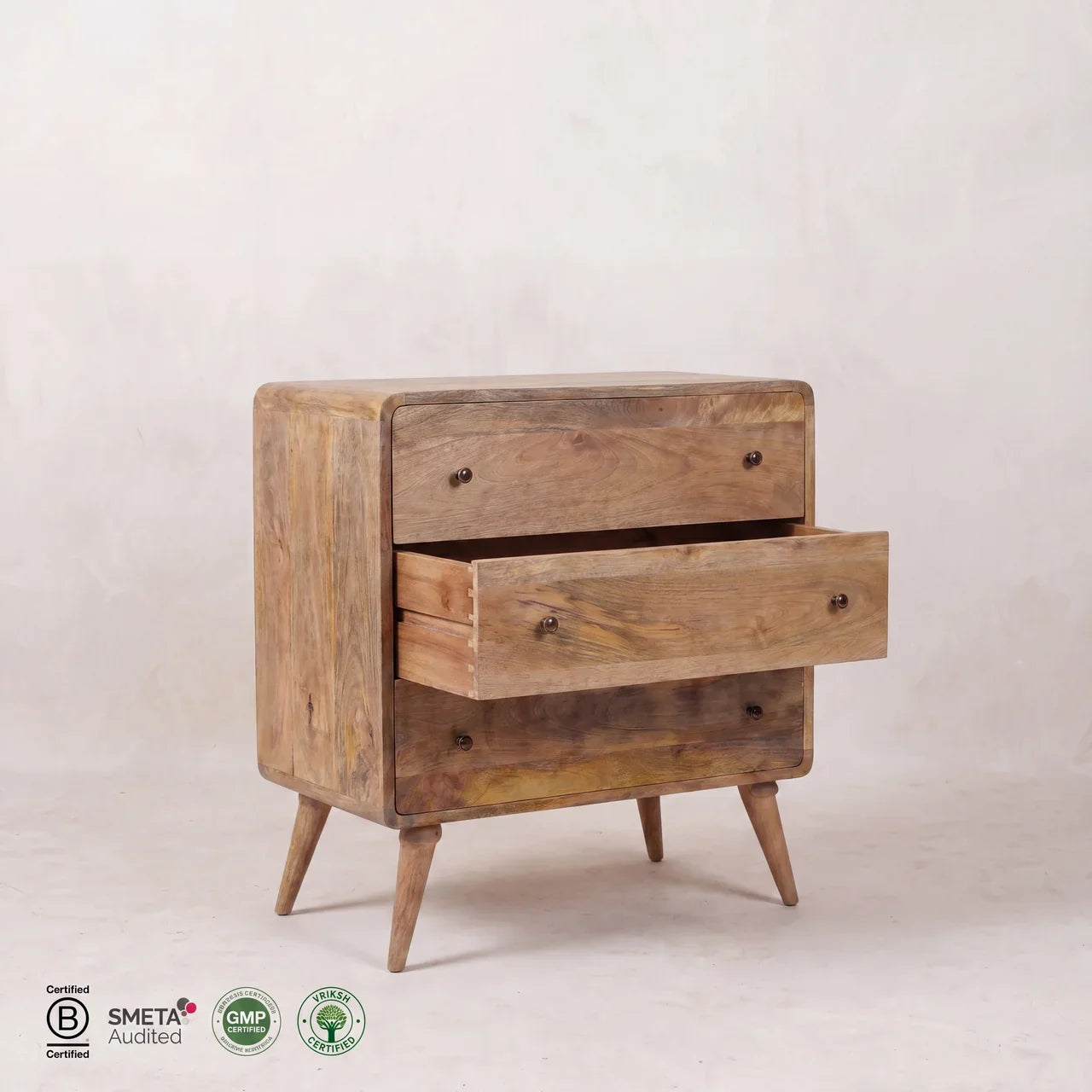 Curved Oak-ish Chest