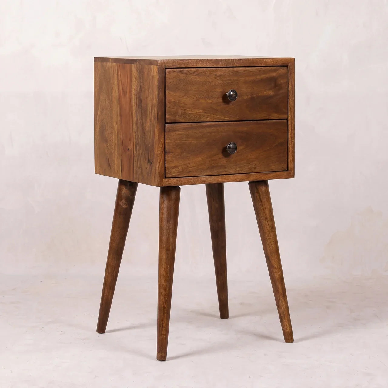Mini 2 Drawer Chestnut nightstand