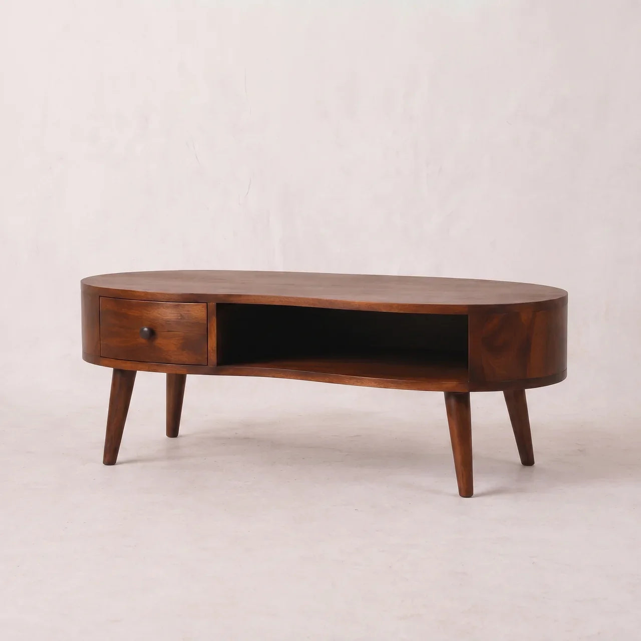 Large Chestnut Wave Coffee Table
