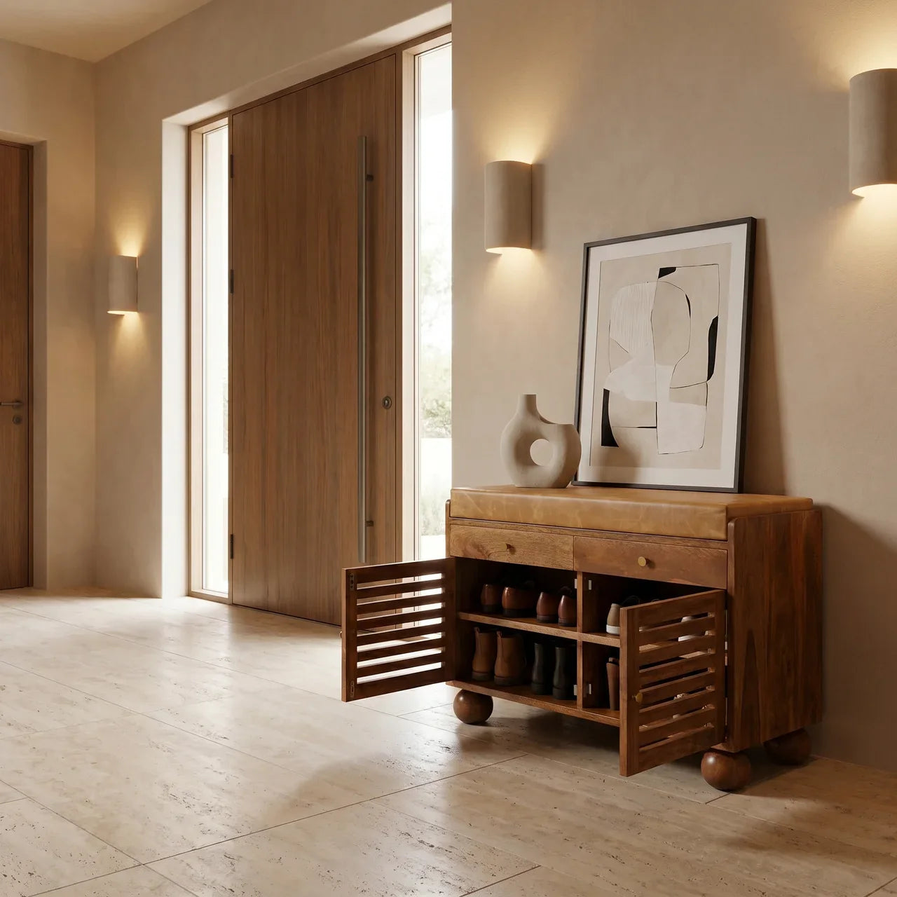 Bola Shoe Storage Bench