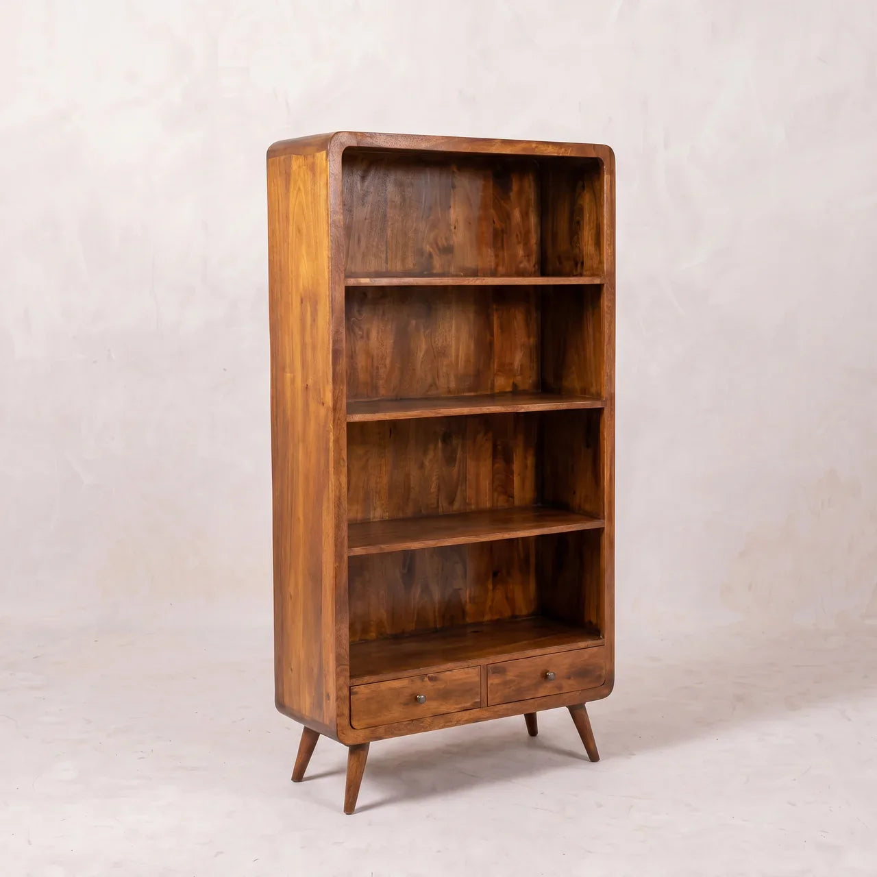 Curved Chestnut Bookcase
