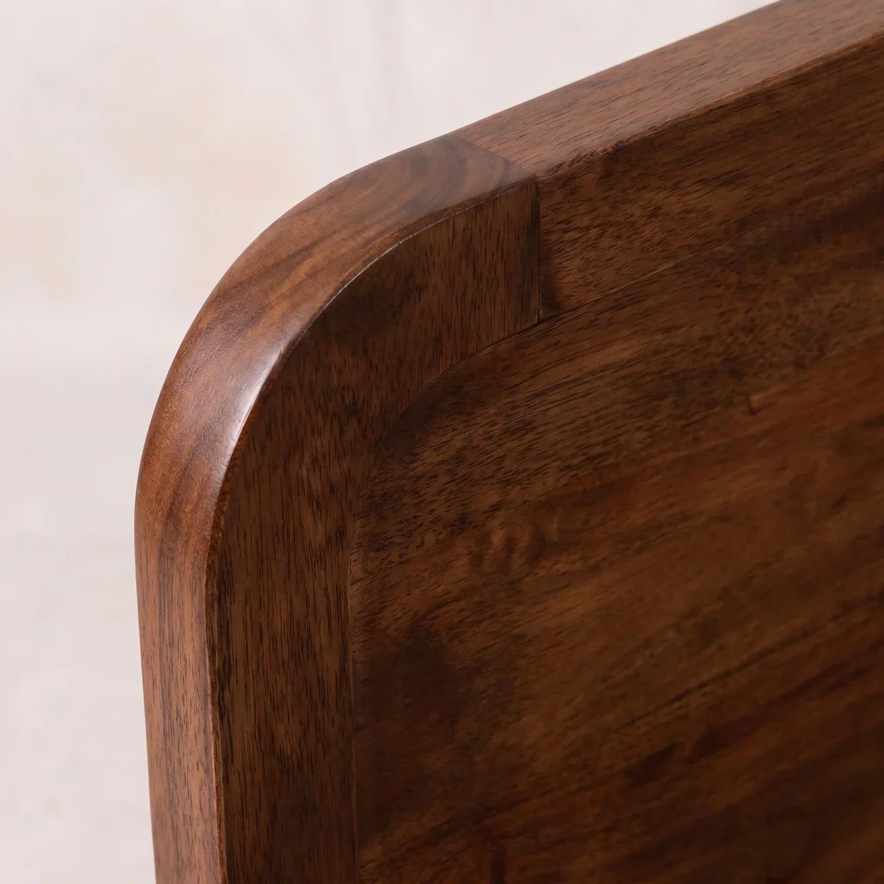 Curved Chestnut Double Bed