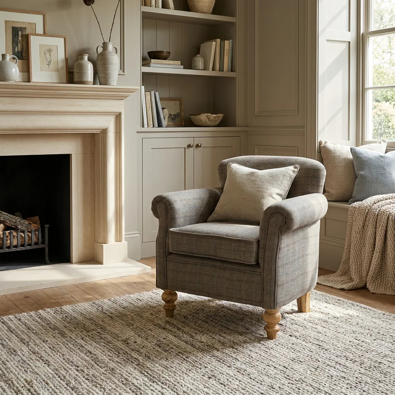 Multi-Tweed Armchair