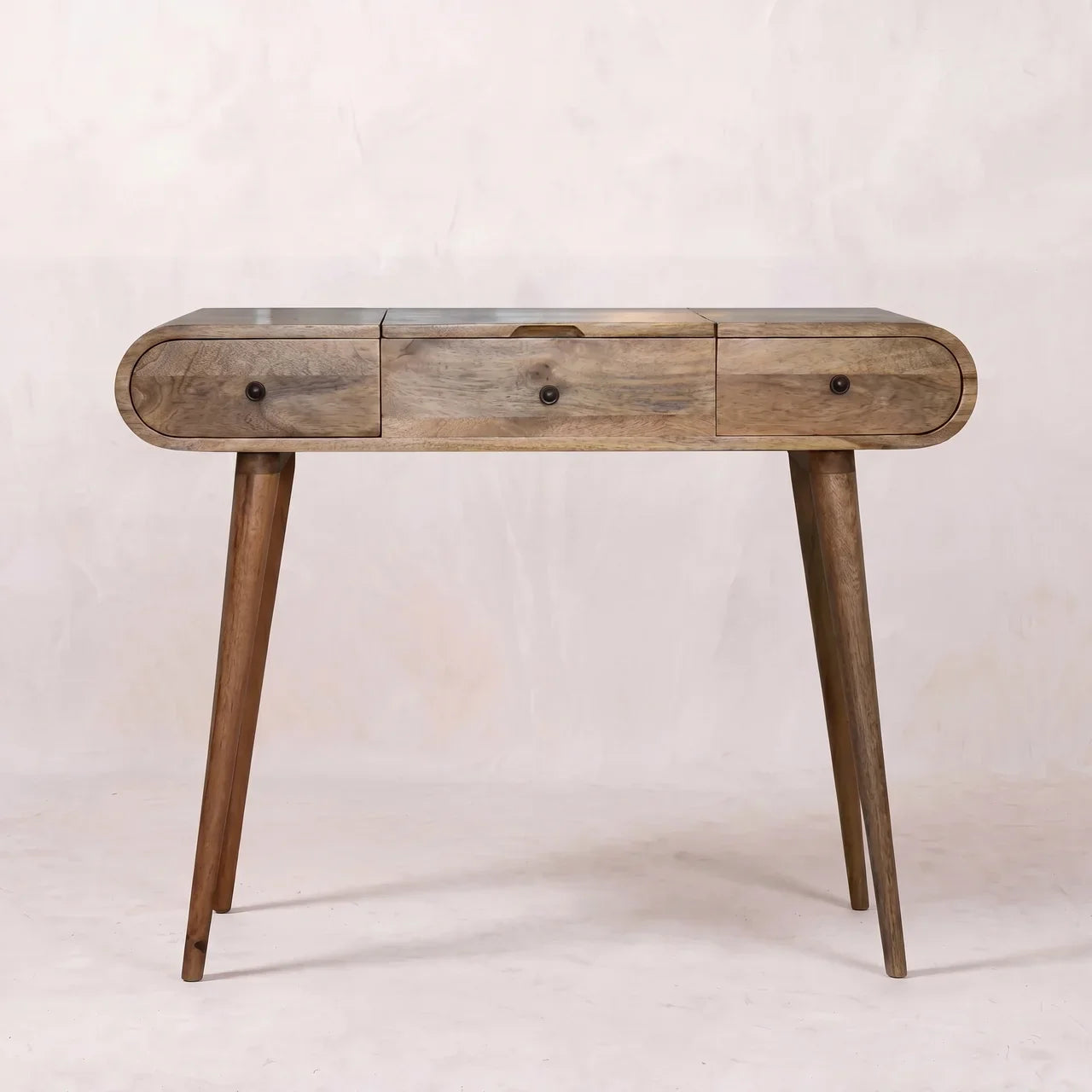 Oak-ish Round Dressing Table