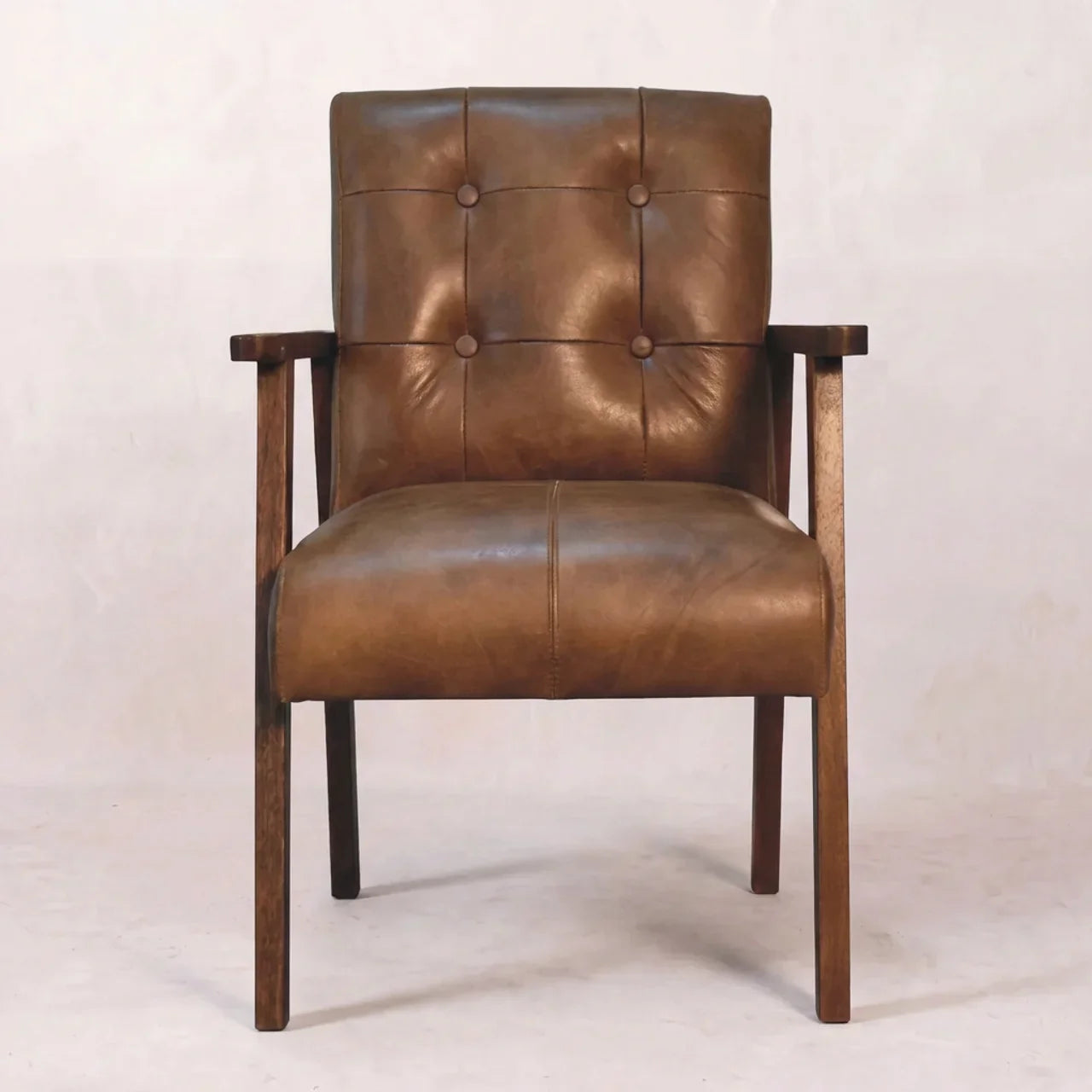 Brown Buffalo Leather Chair