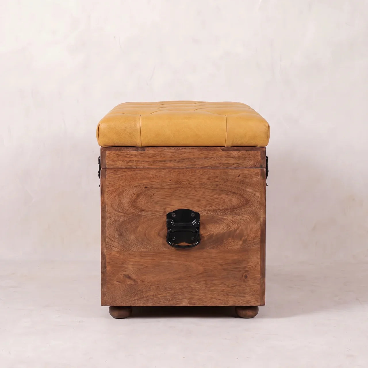 Buffalo Hide Honey Caramel Storage Trunk