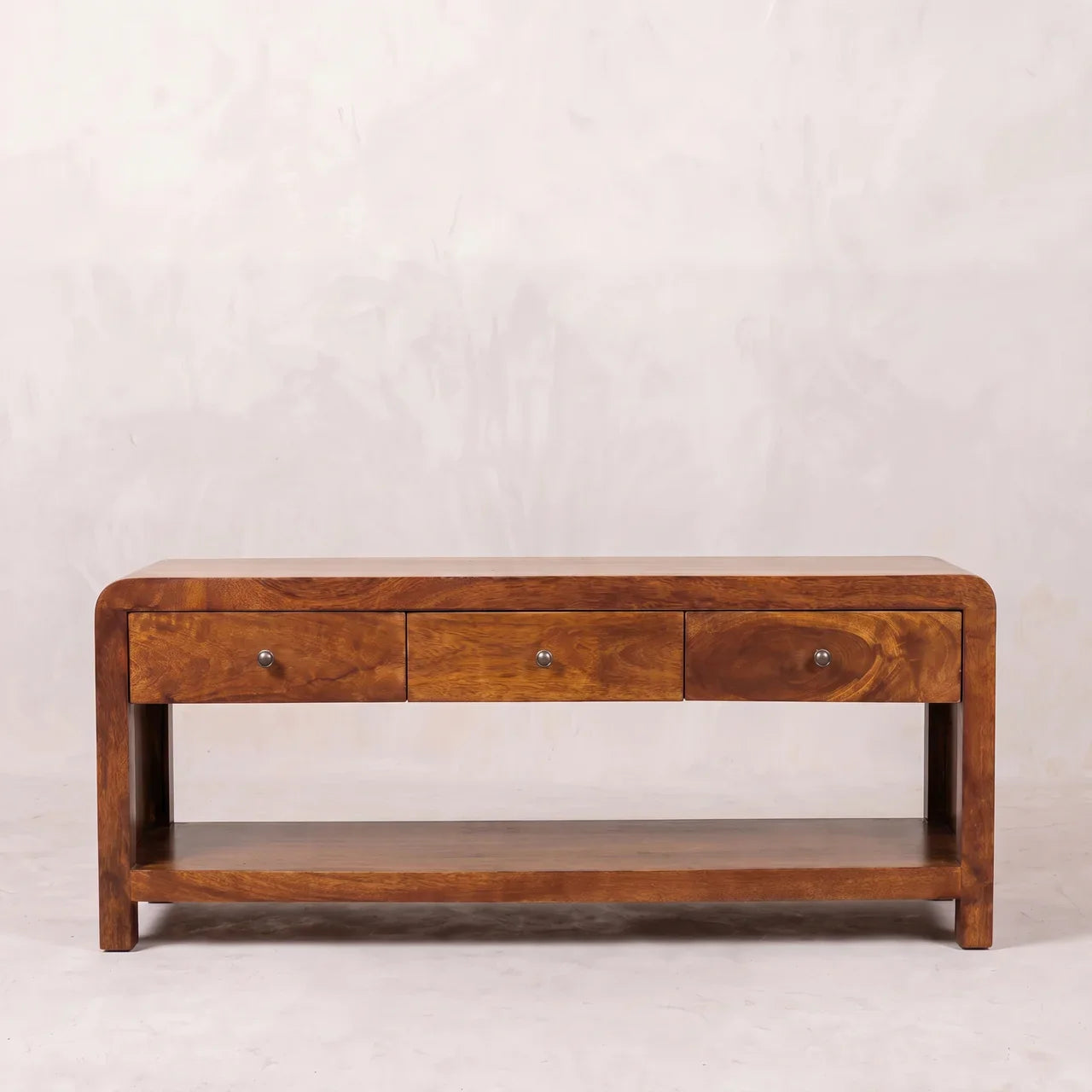 Aspen Solid Mango Wood TV Stand in Chestnut