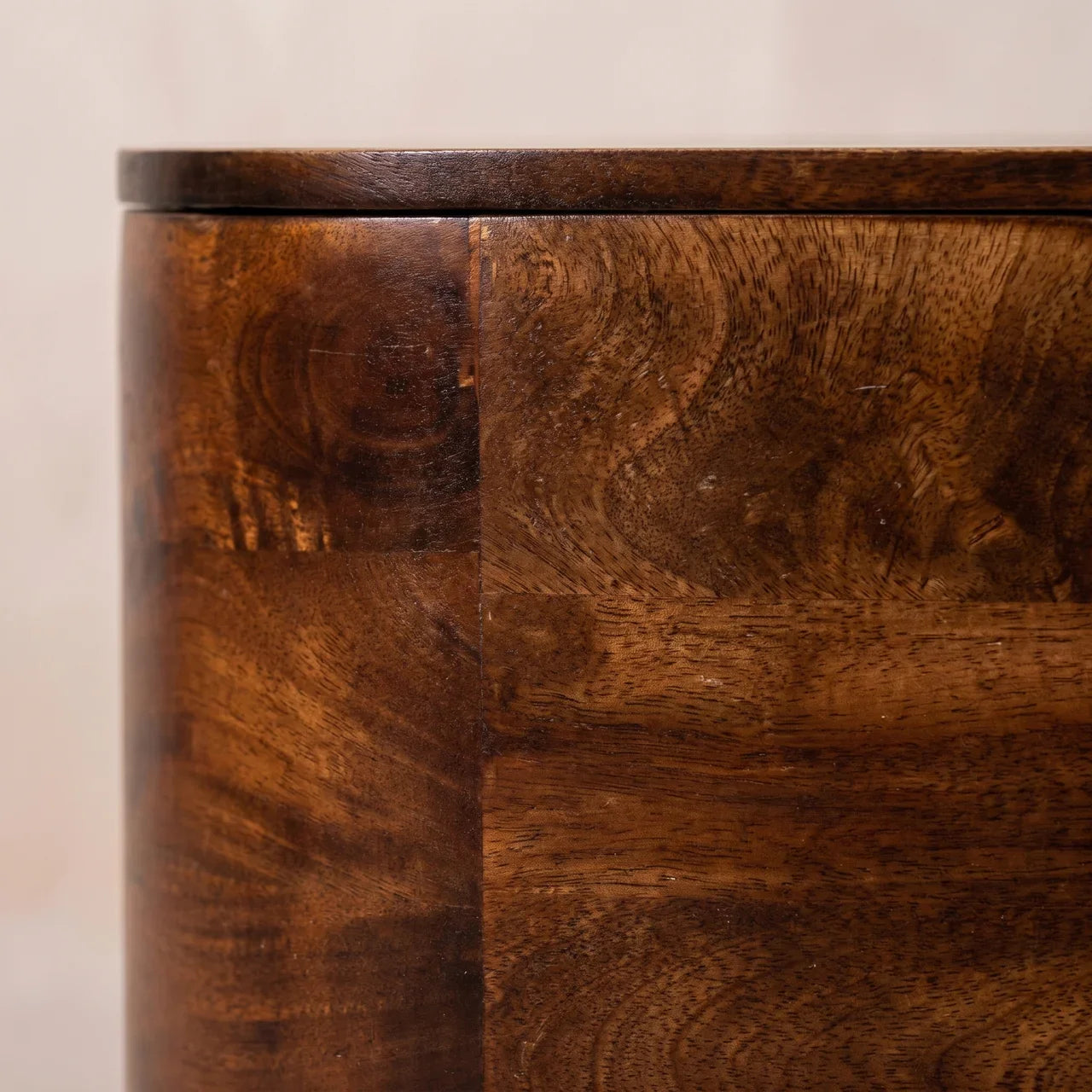 California Walnut Rounded Lid up Blanket Box