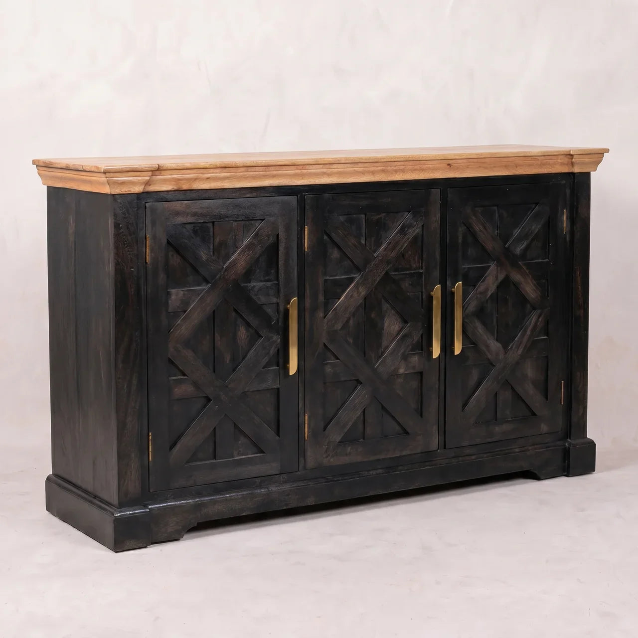 Regal Ash Black Rustic Sideboard