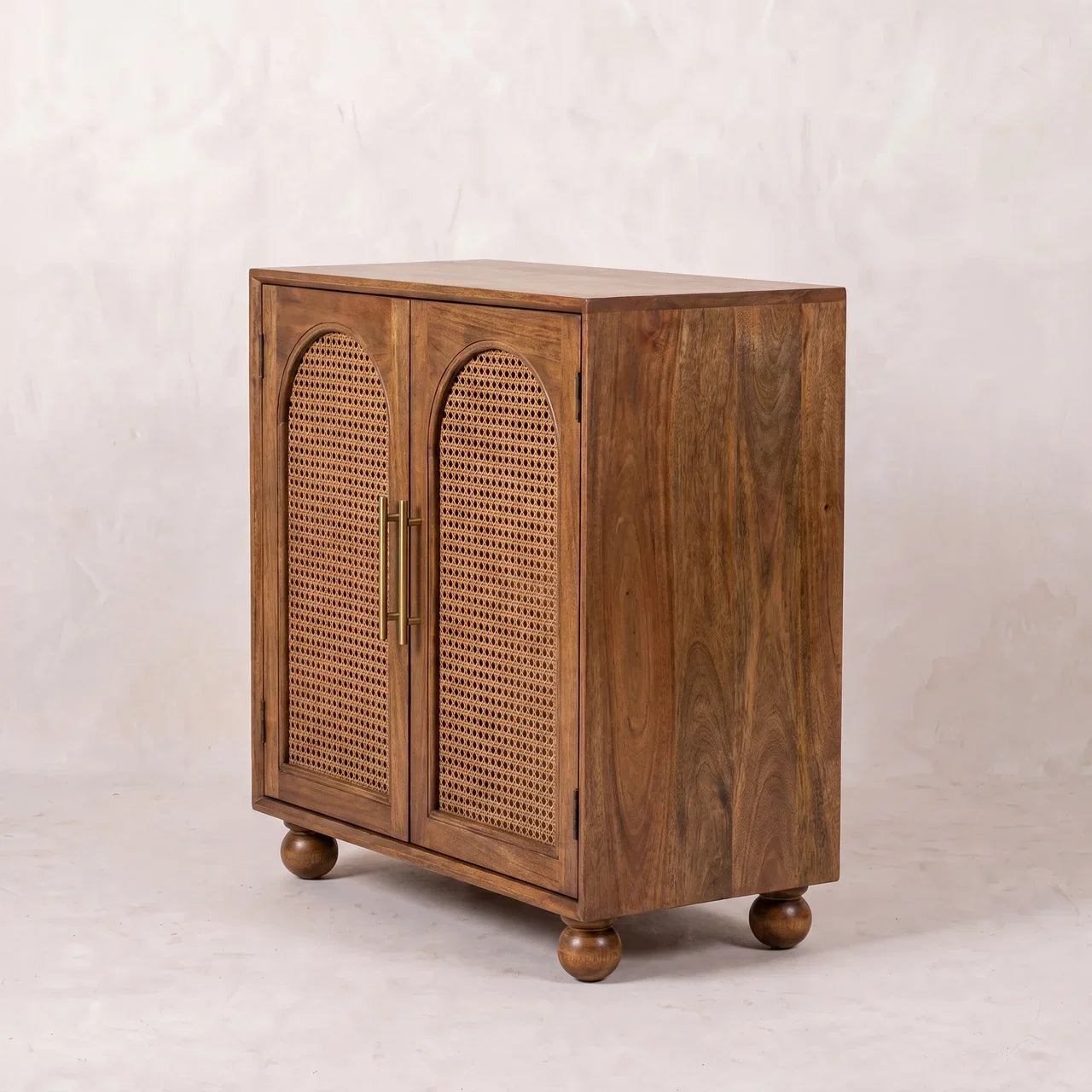 Arched Rattan Two-Door Sideboard