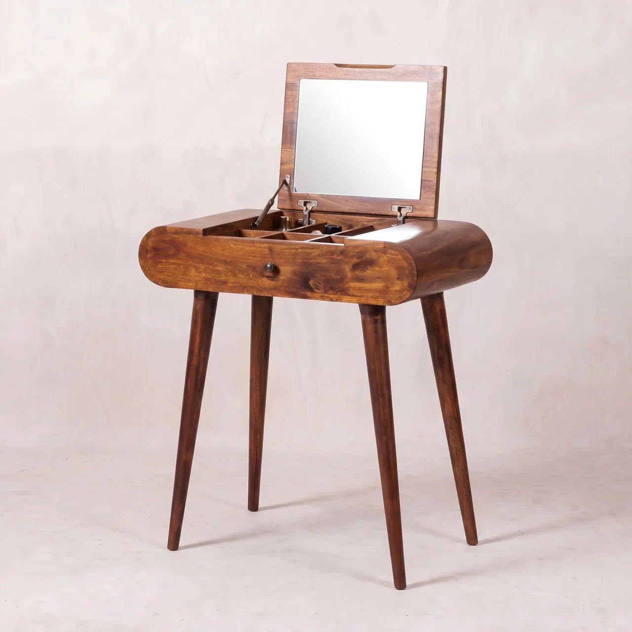 Mini Round Chestnut Fold Vanity