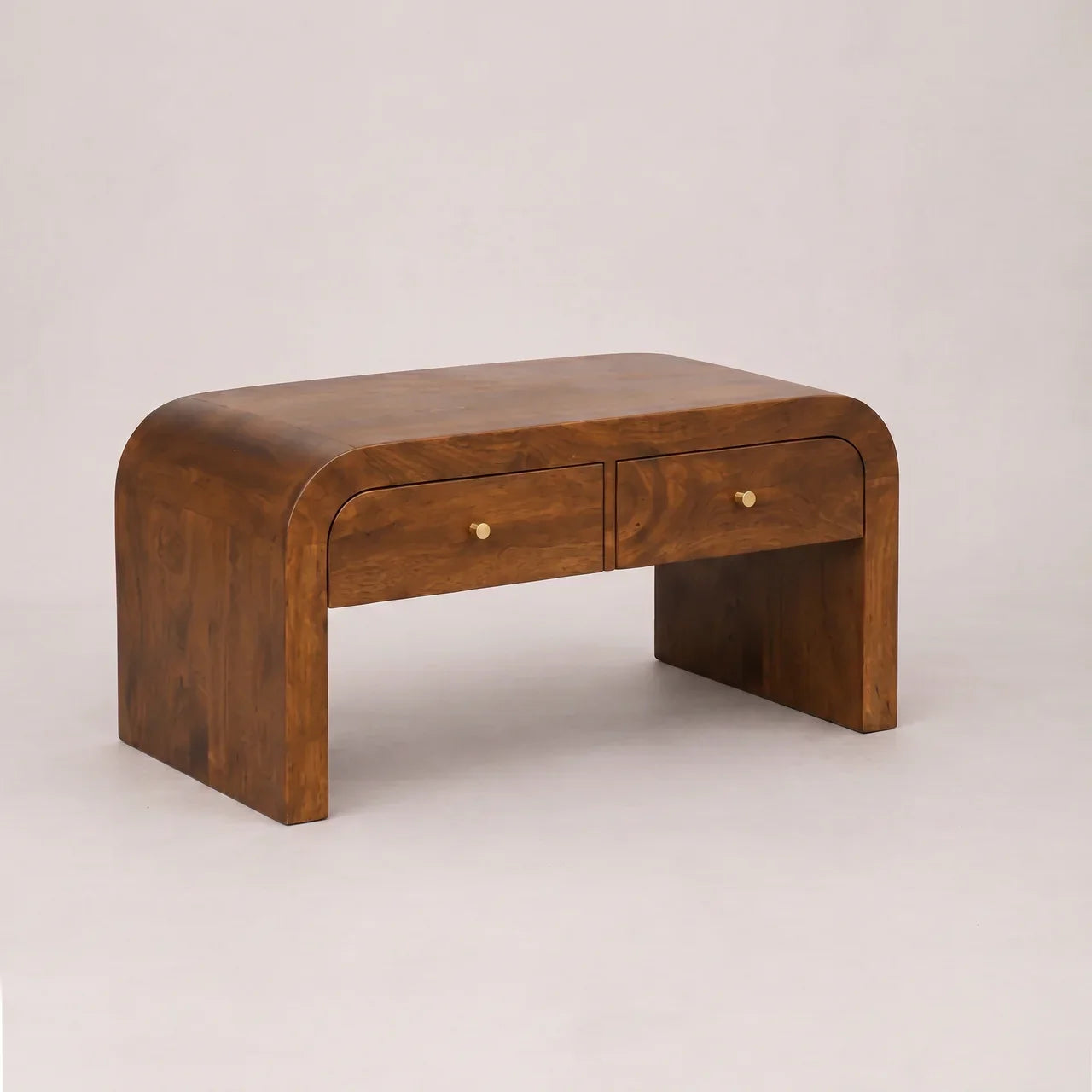 Solid Wood Chestnut Arc Coffee Table