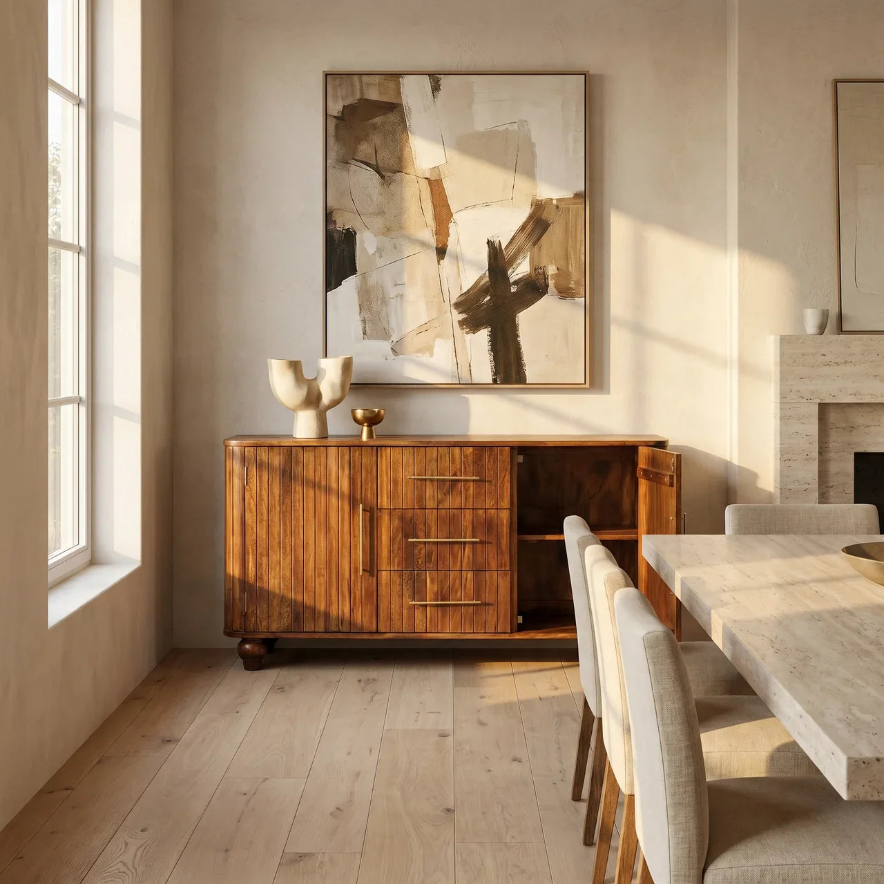 Chestnut Curve Sideboard
