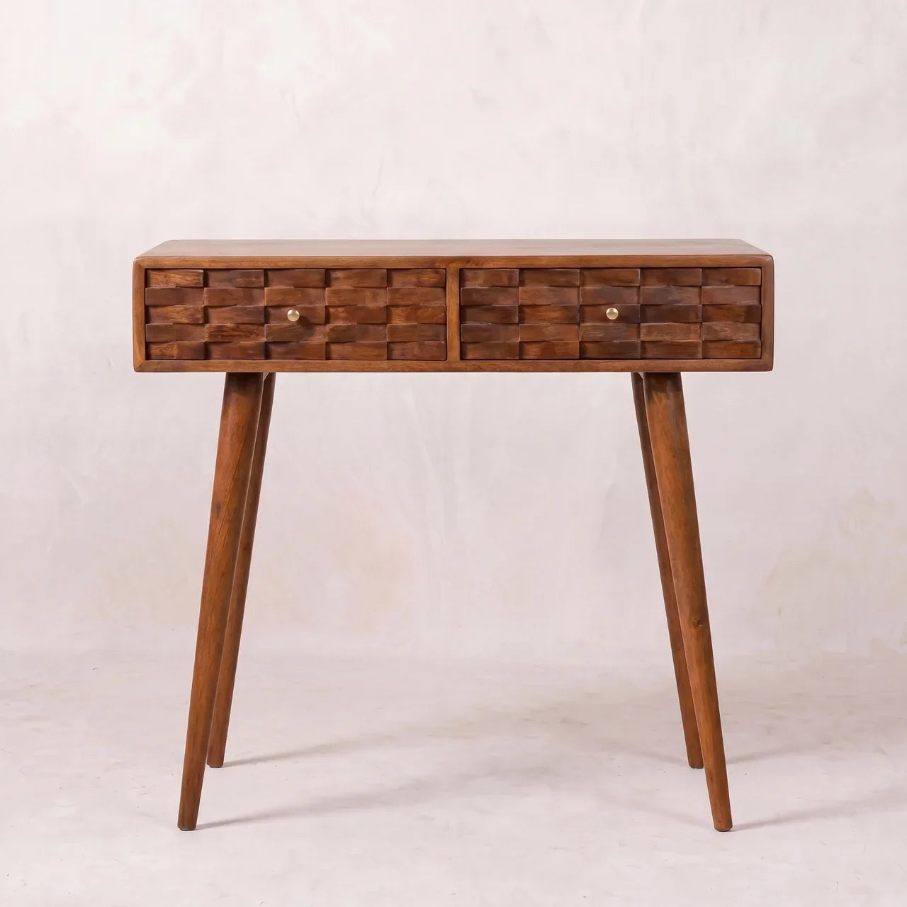 Tile Carve Chestnut Console