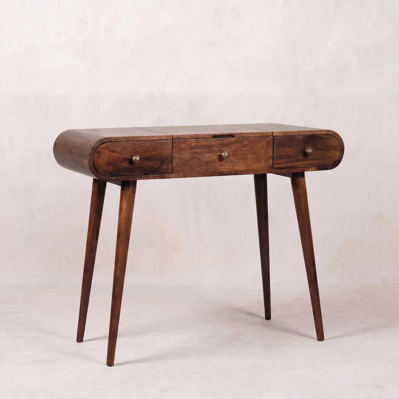 Honey Caramel Round Dressing Table