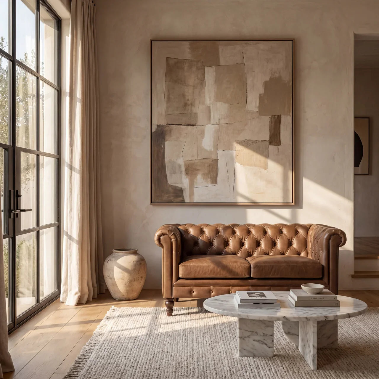 Buffalo Leather Chesterfield
