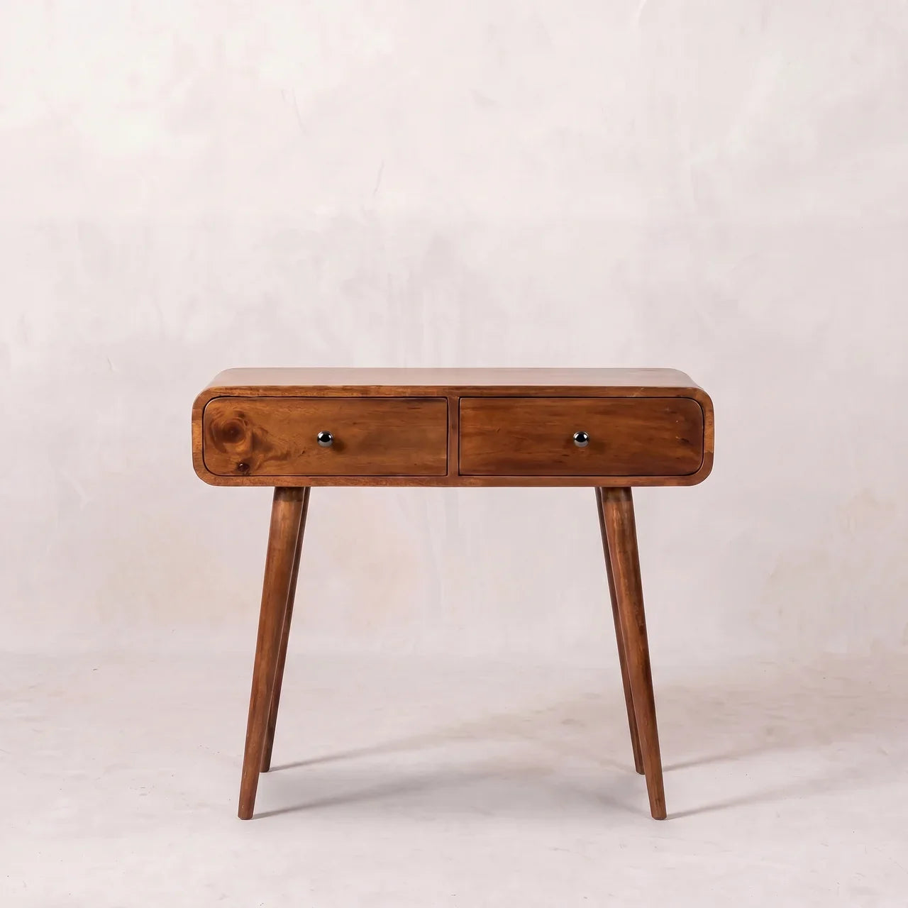 Chestnut Curved Hallway Table