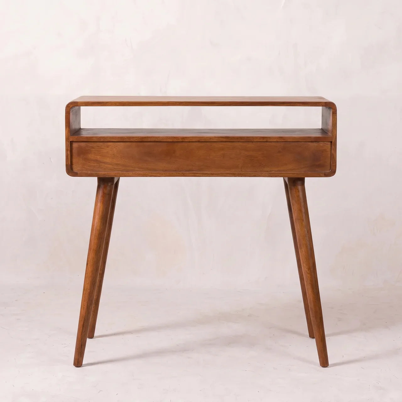 Curved Chestnut Console Table