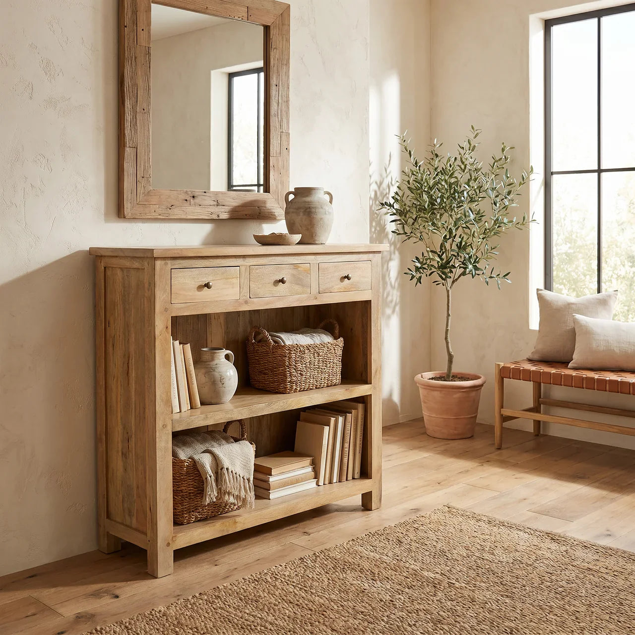 Country Style Low Bookcase