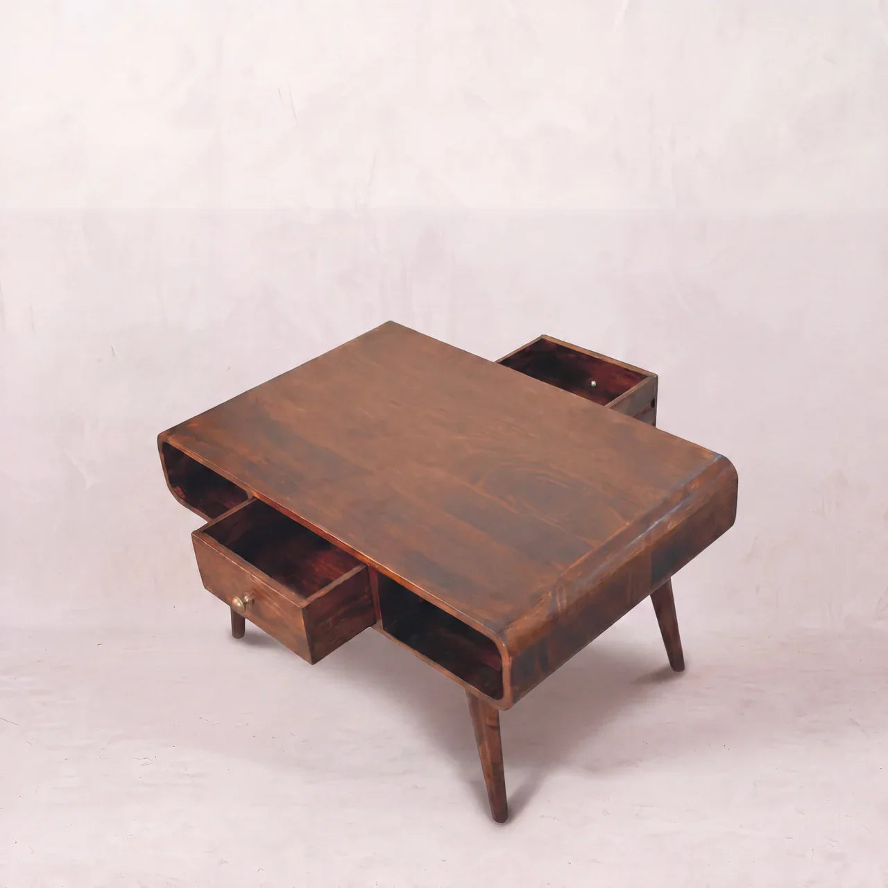 Curved California Walnut Coffee Table