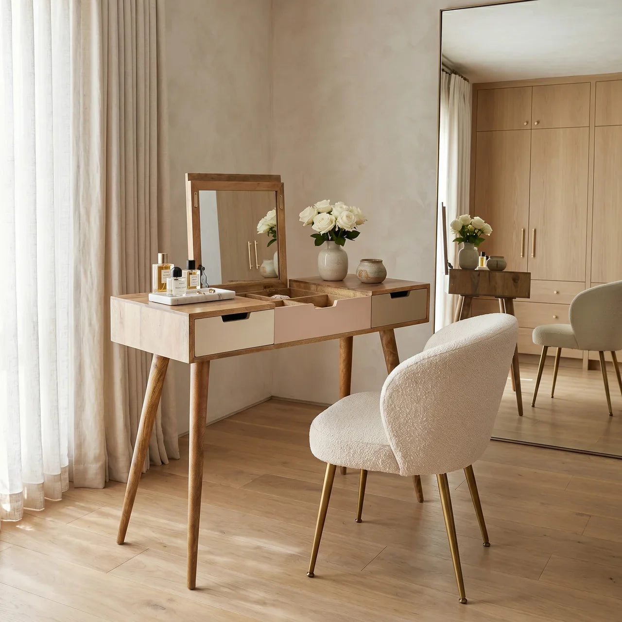 Pink Gradient Dressing Table